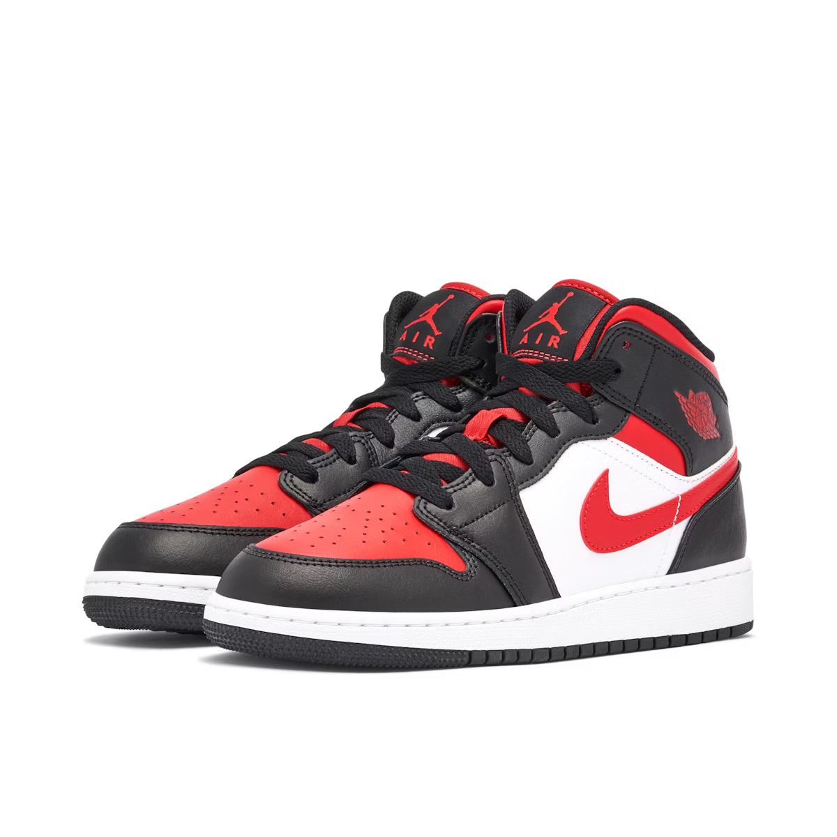 Air Jordan 1 Mid Bred Toe White (GS)