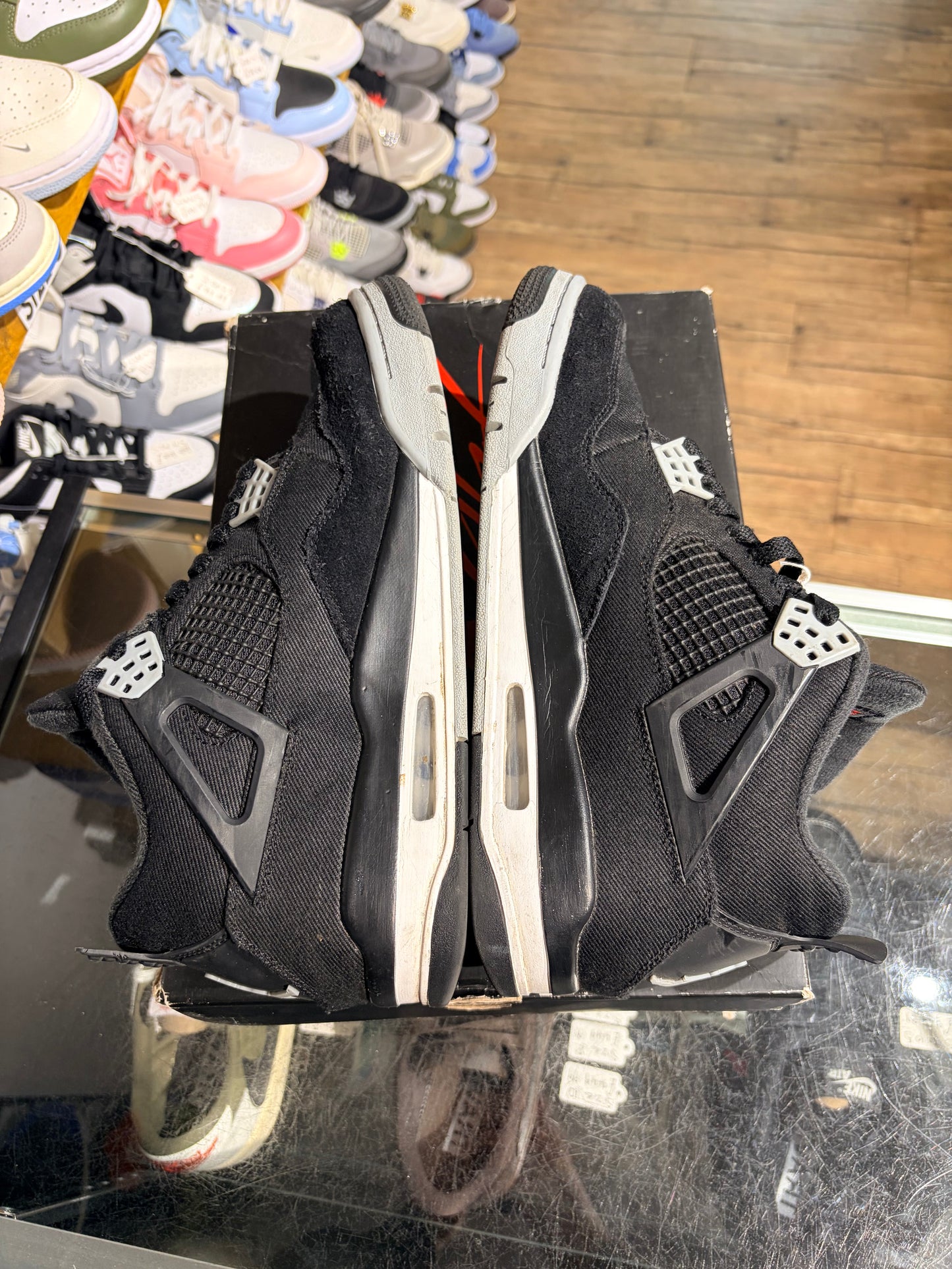 Air Jordan 4 Black Canvas UK 8.5