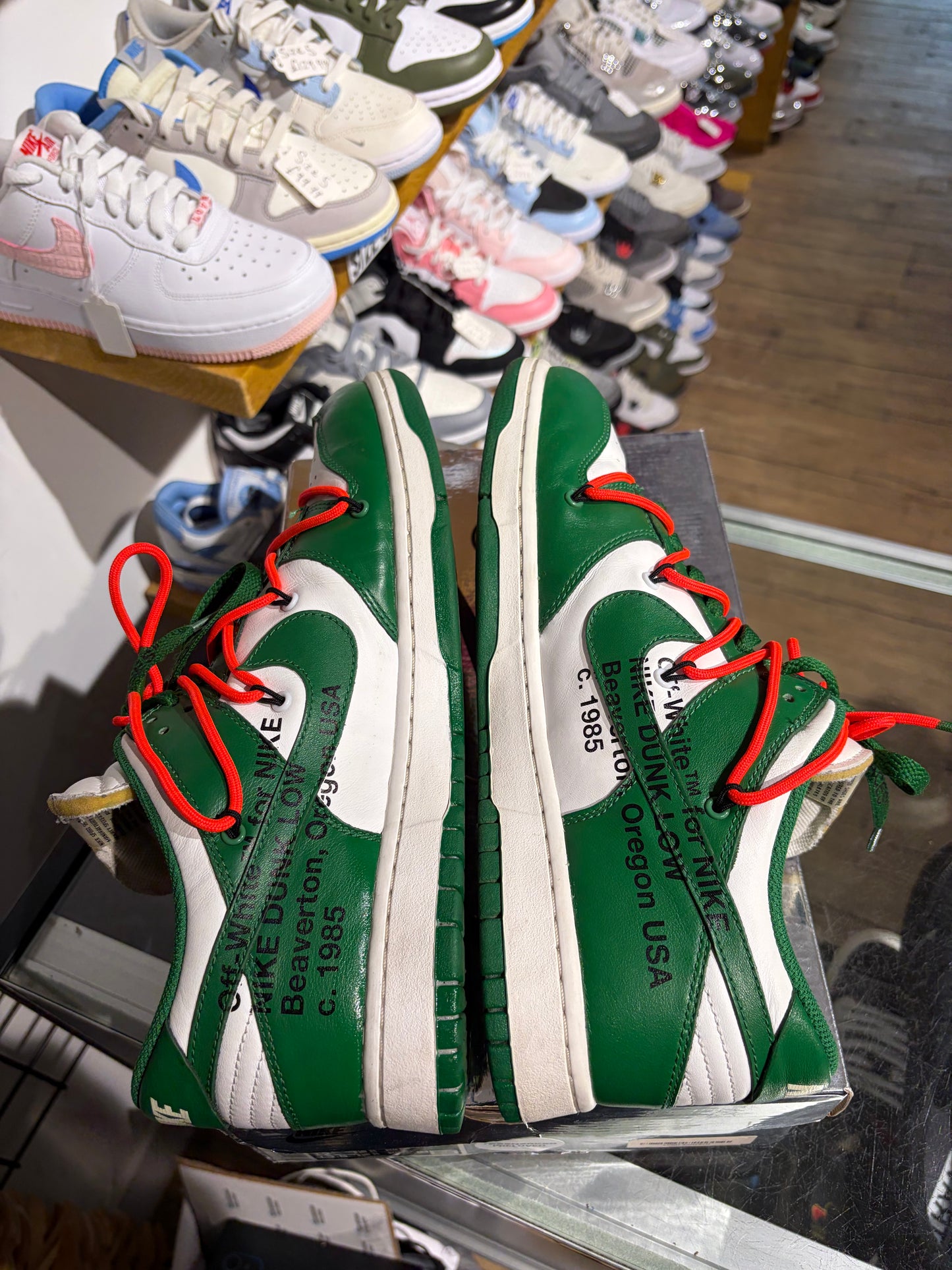 Nike Dunk Low x Off-White Pine Green UK 11