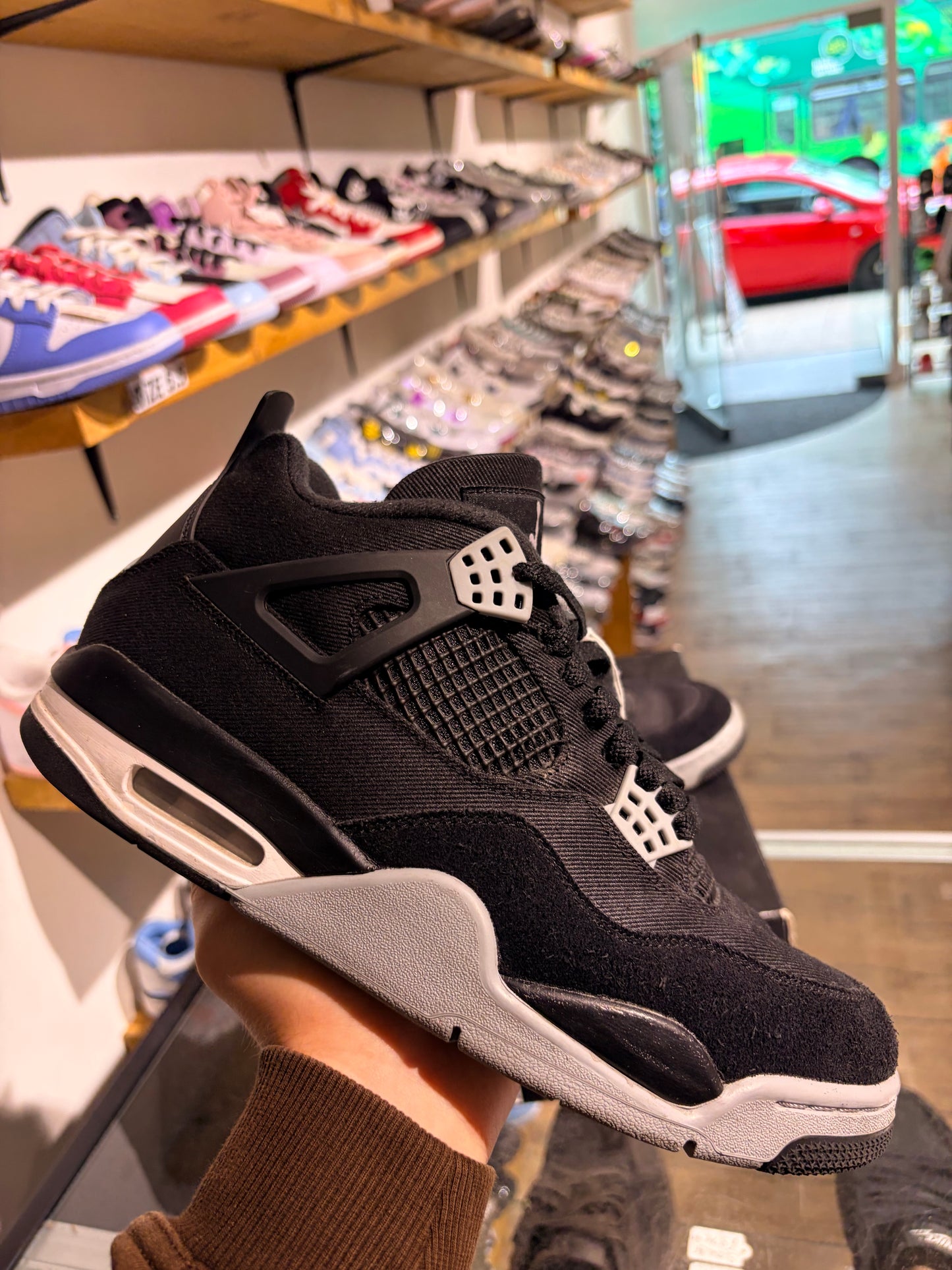 Air Jordan 4 Black Canvas UK 8.5
