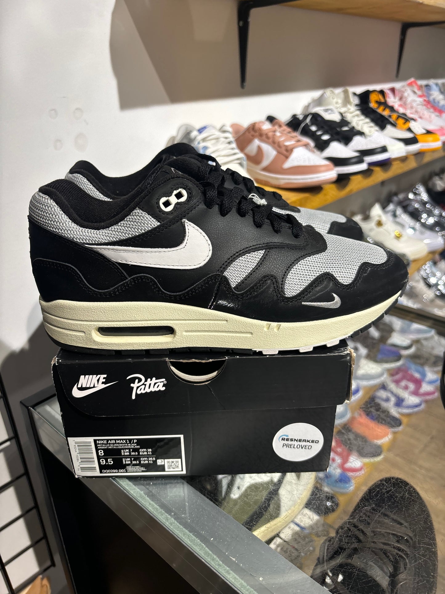 Air Max 1 Patta Waves Black UK 7