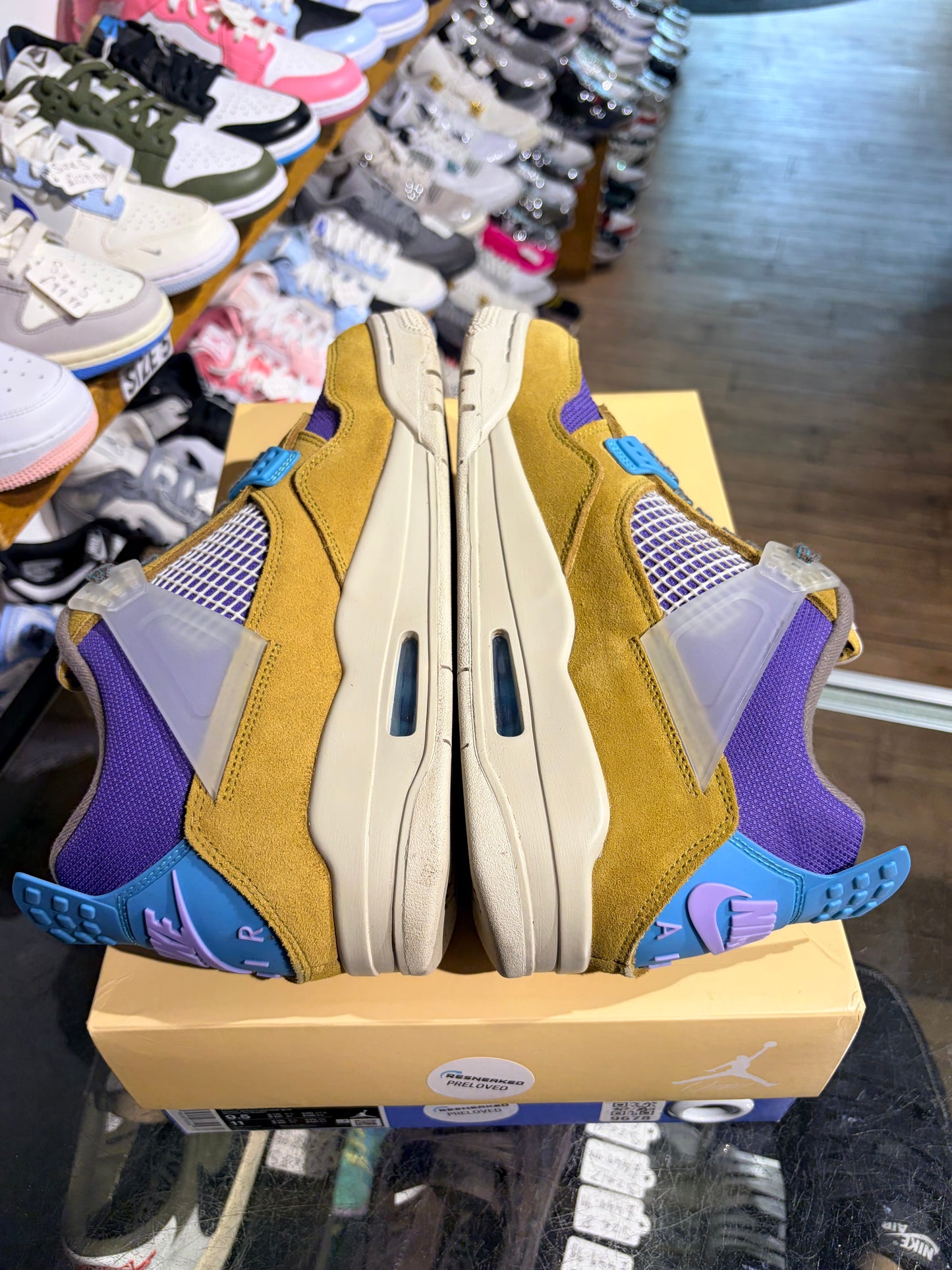 Union x Air Jordan 4 30th Desert Moss Turquoise Blue UK 8.5