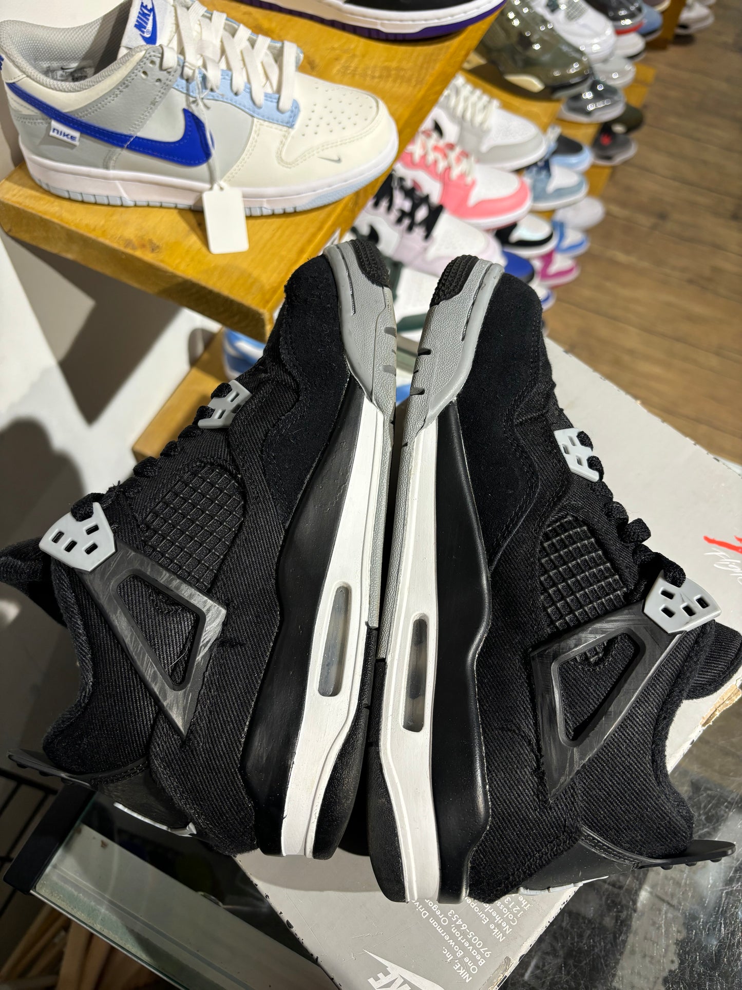 Jordan 4 Black Canvas UK 6 (GS)