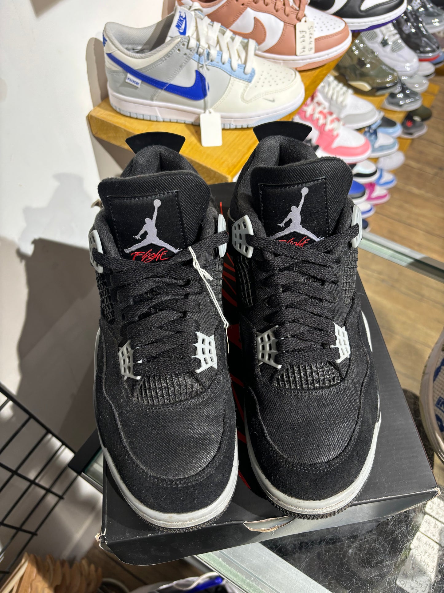 Air Jordan 4 Black Canvas UK 7.5