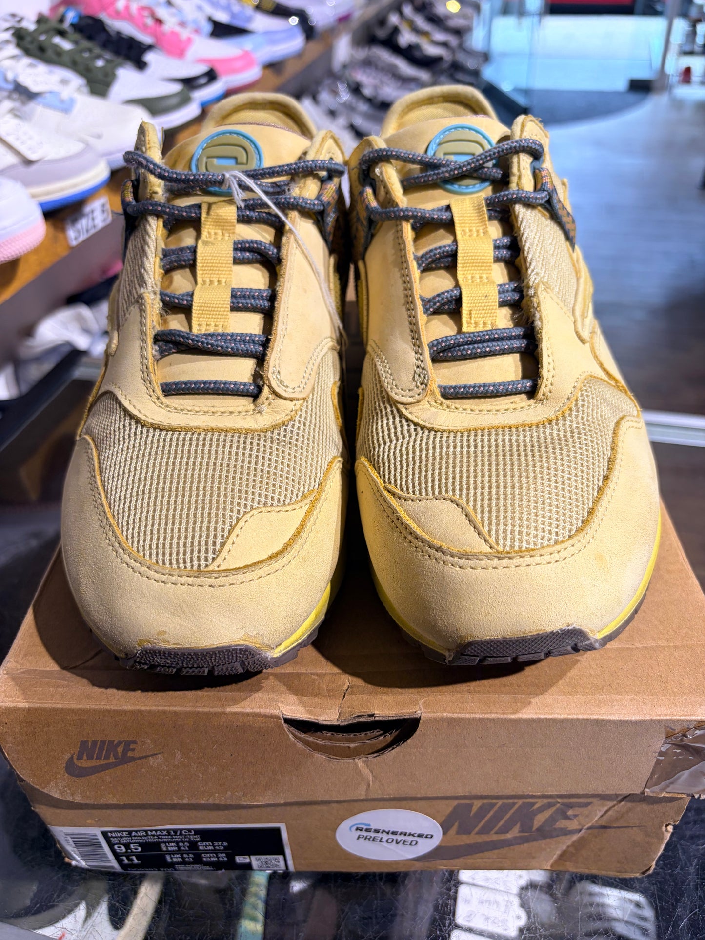Nike Air Max 1 x Travis Scott Cactus Jack Saturn Gold UK 8.5