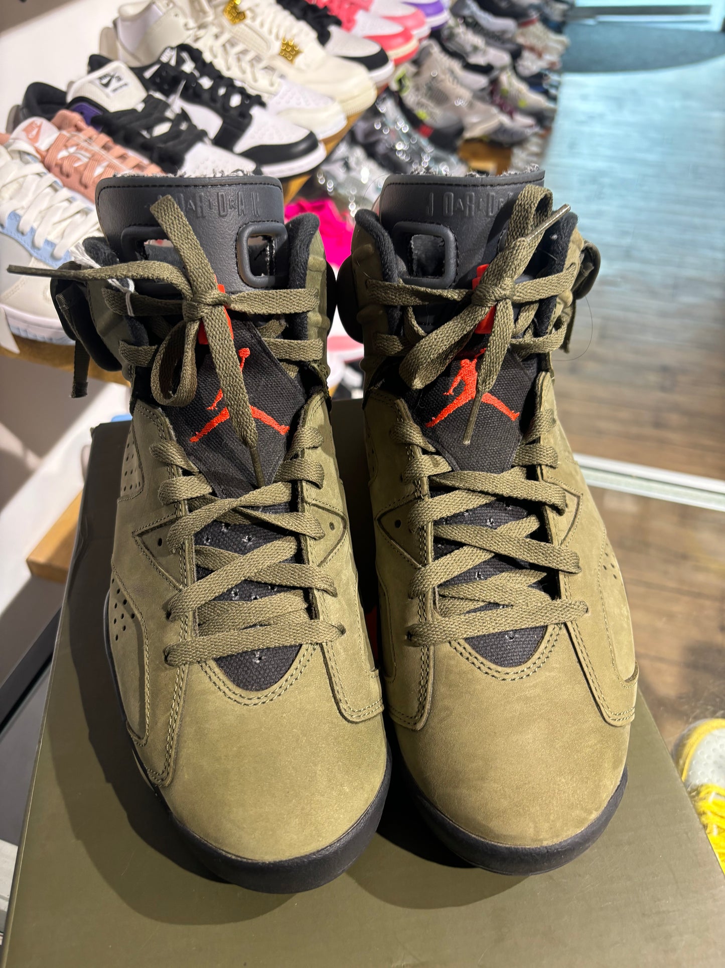 Air Jordan 6 x Travis Scott Medium Olive UK 8