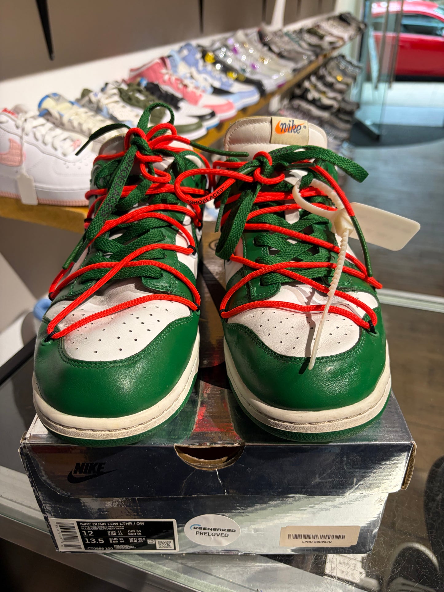 Nike Dunk Low x Off-White Pine Green UK 11