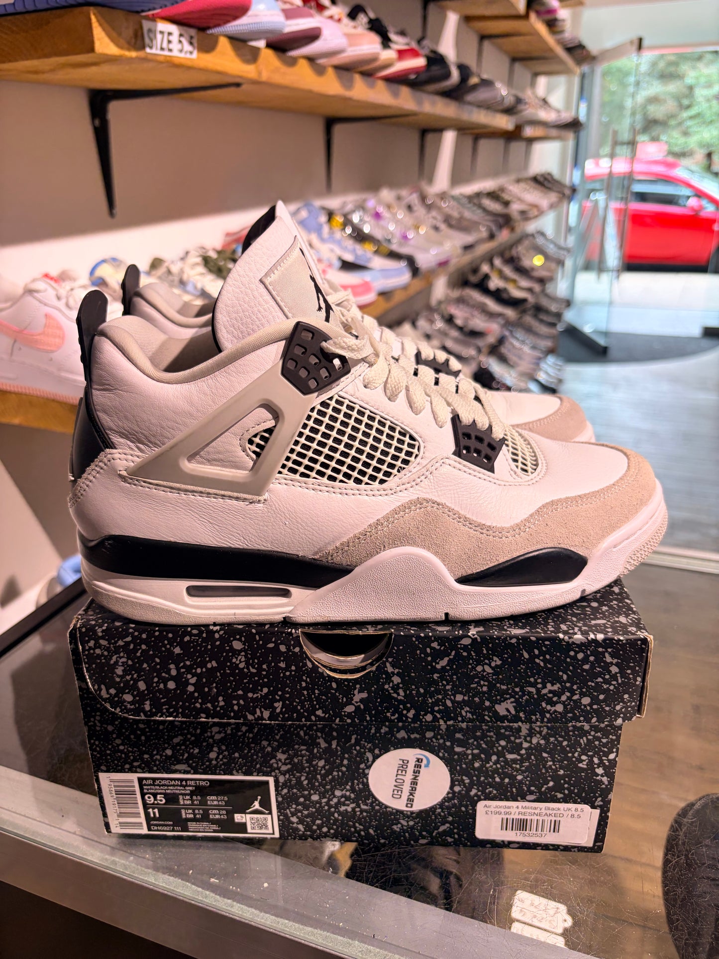 Air Jordan 4 Military Black UK 8.5