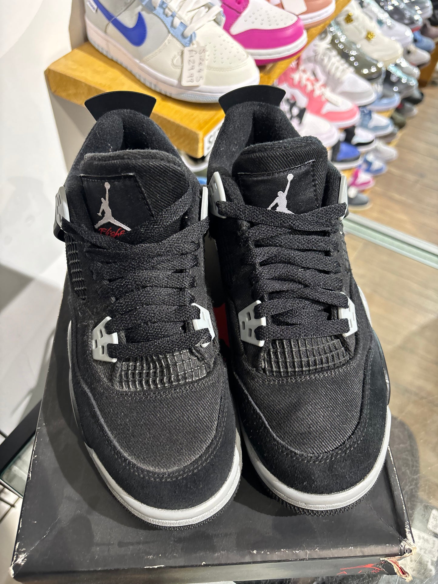 Jordan 4 Black Canvas UK 4 (GS)