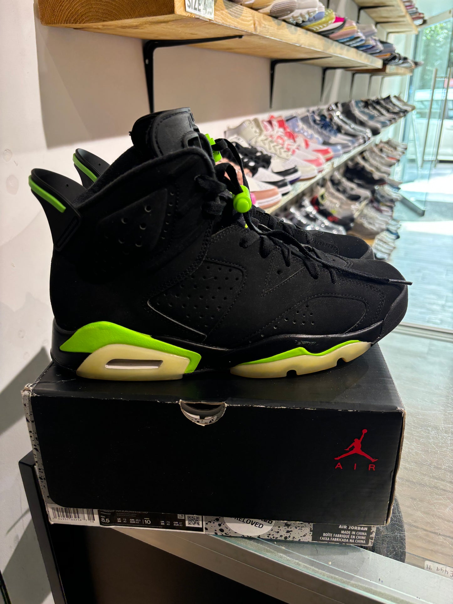 Jordan 6 Electric Green UK 7.5