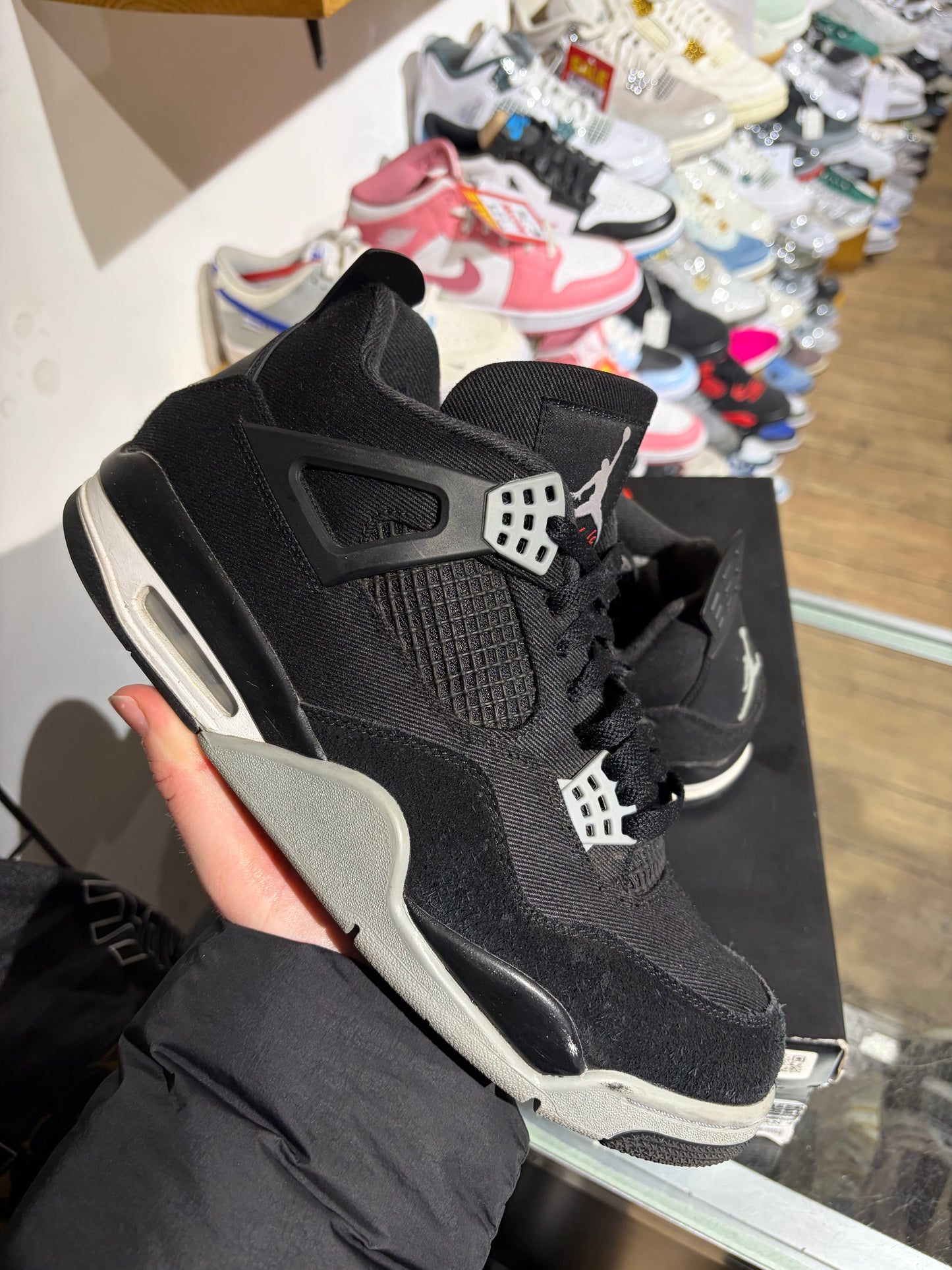 Jordan 4 Black Canvas UK 10.5