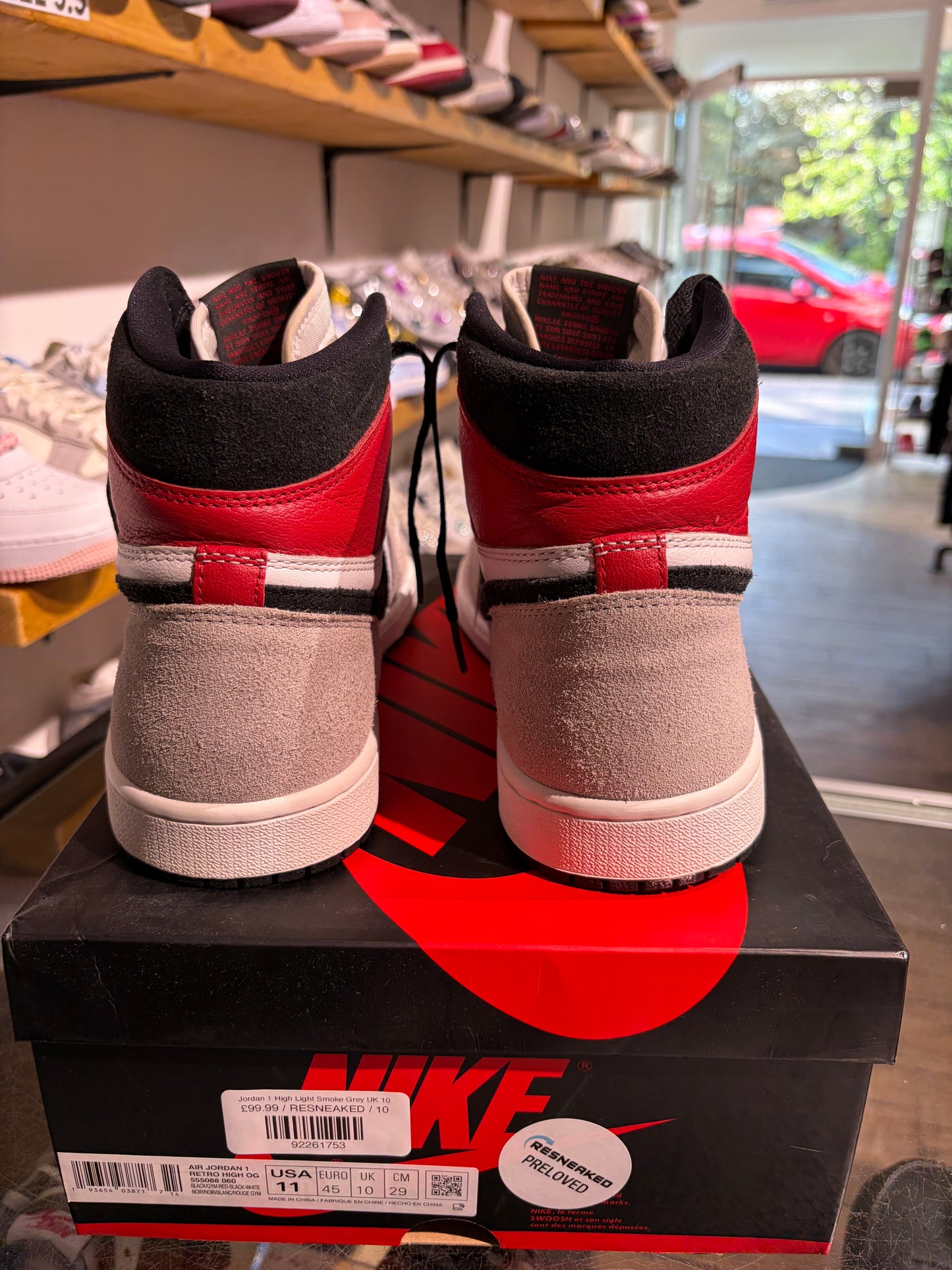 Jordan 1 High Light Smoke Grey UK 10