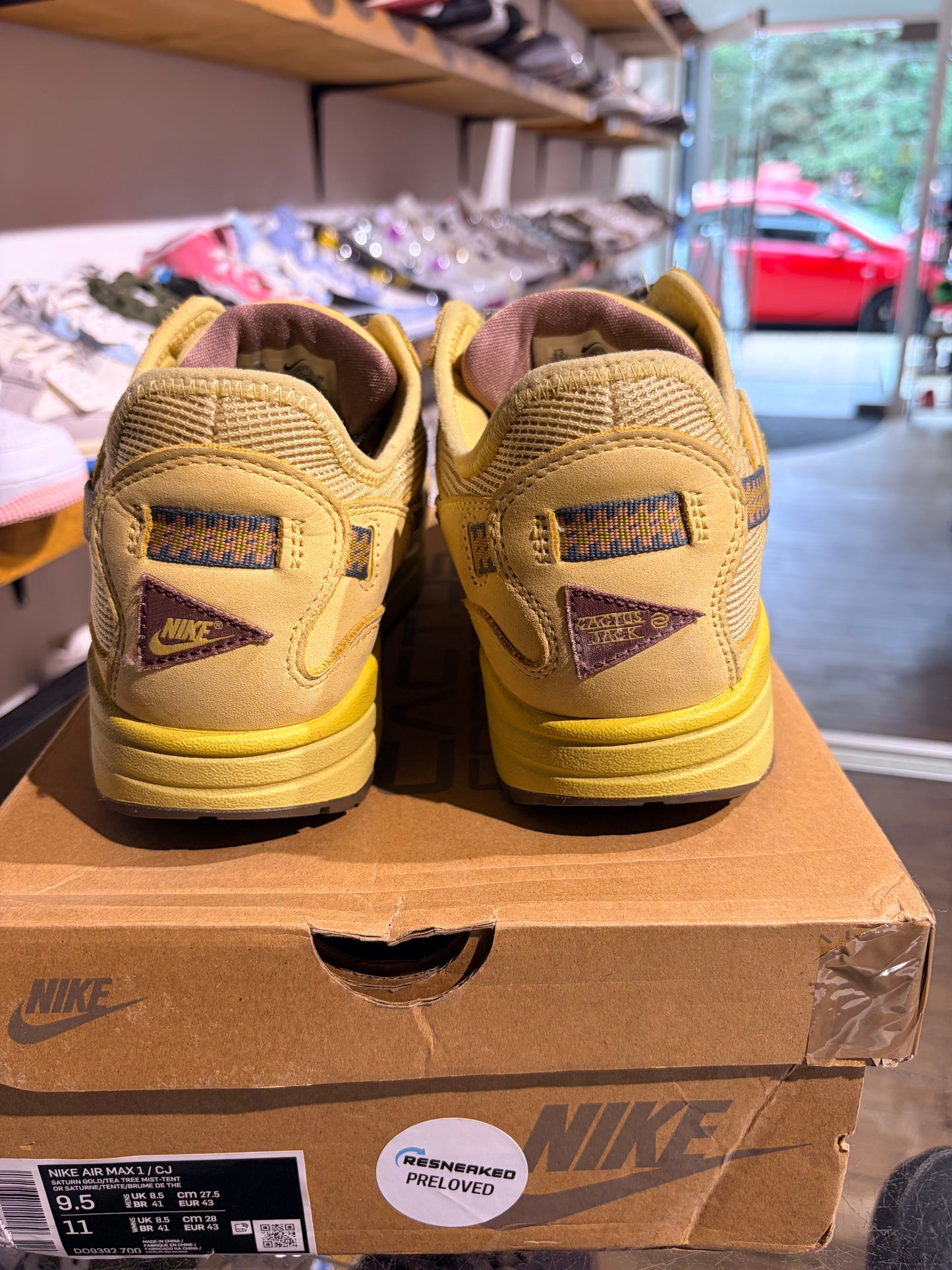 Nike Air Max 1 x Travis Scott Cactus Jack Saturn Gold UK 8.5