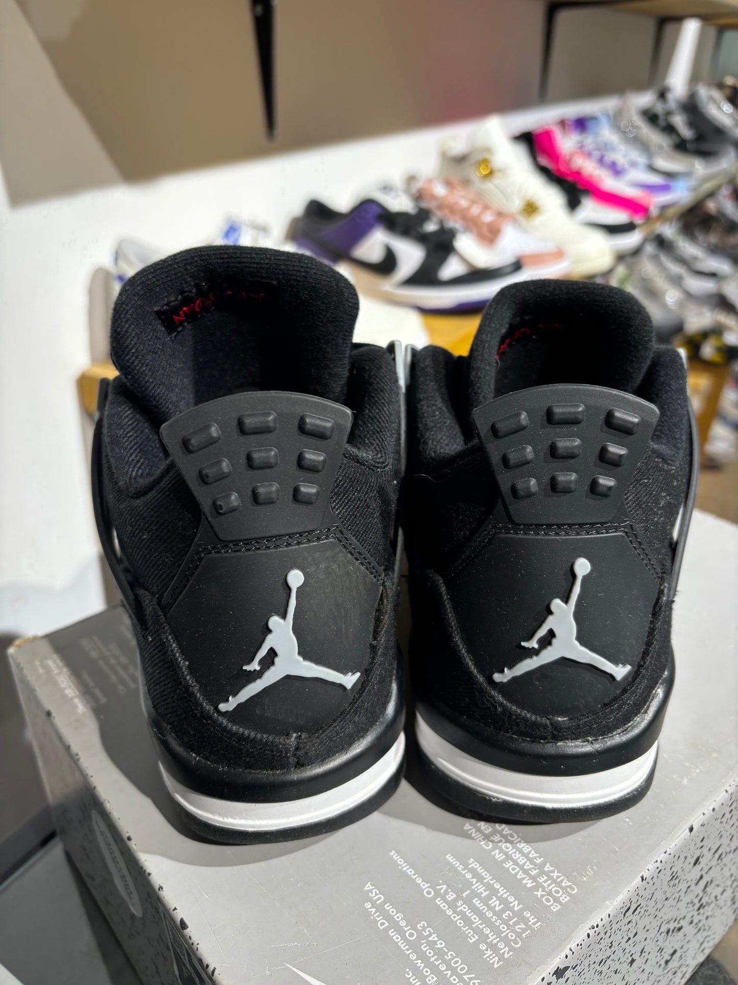 Jordan 4 Black Canvas UK 6 (GS)