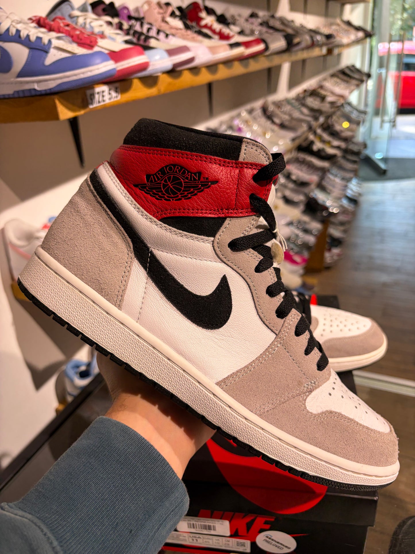 Jordan 1 High Light Smoke Grey UK 10