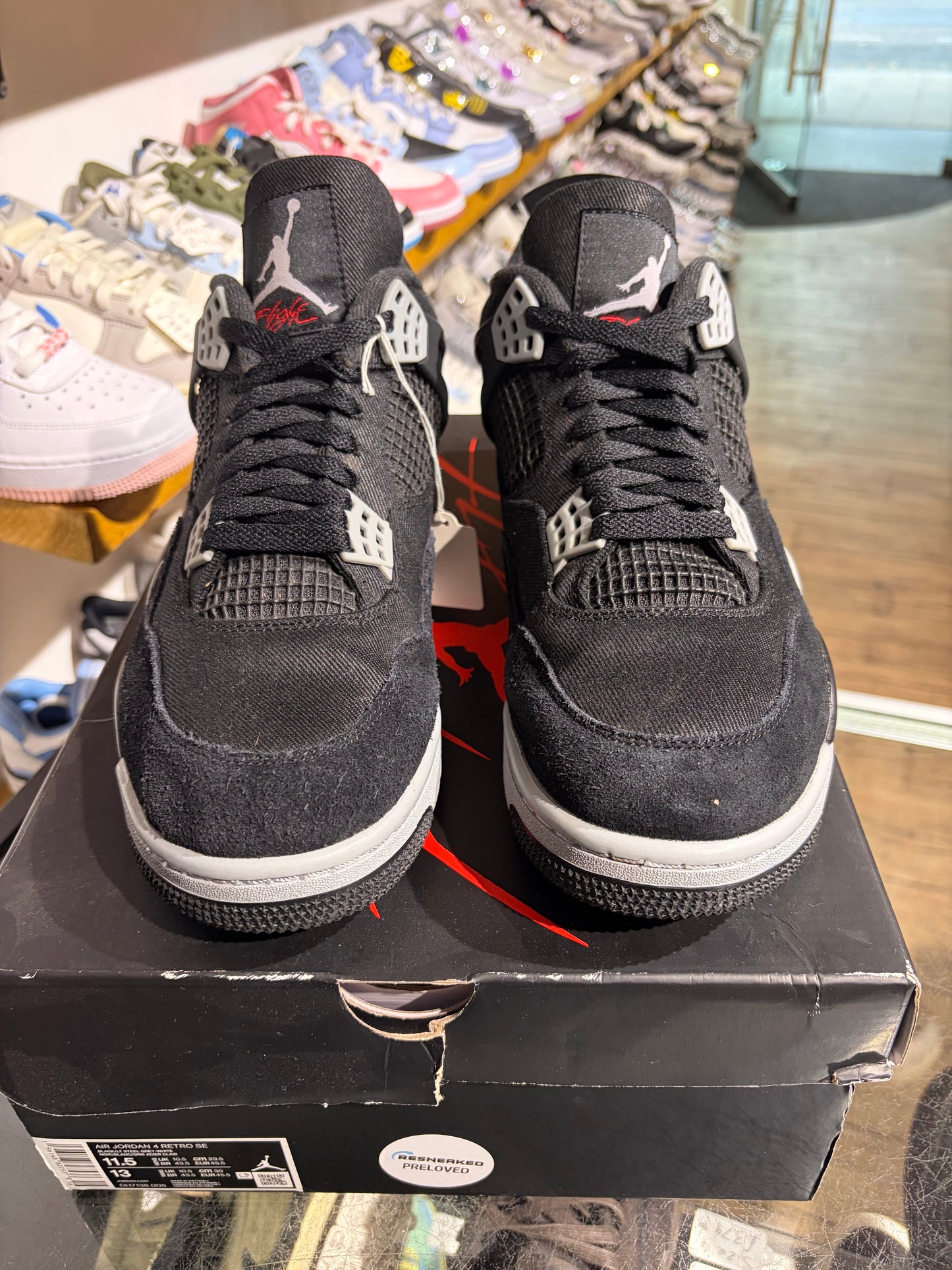 Jordan 4 Black Canvas UK 10.5