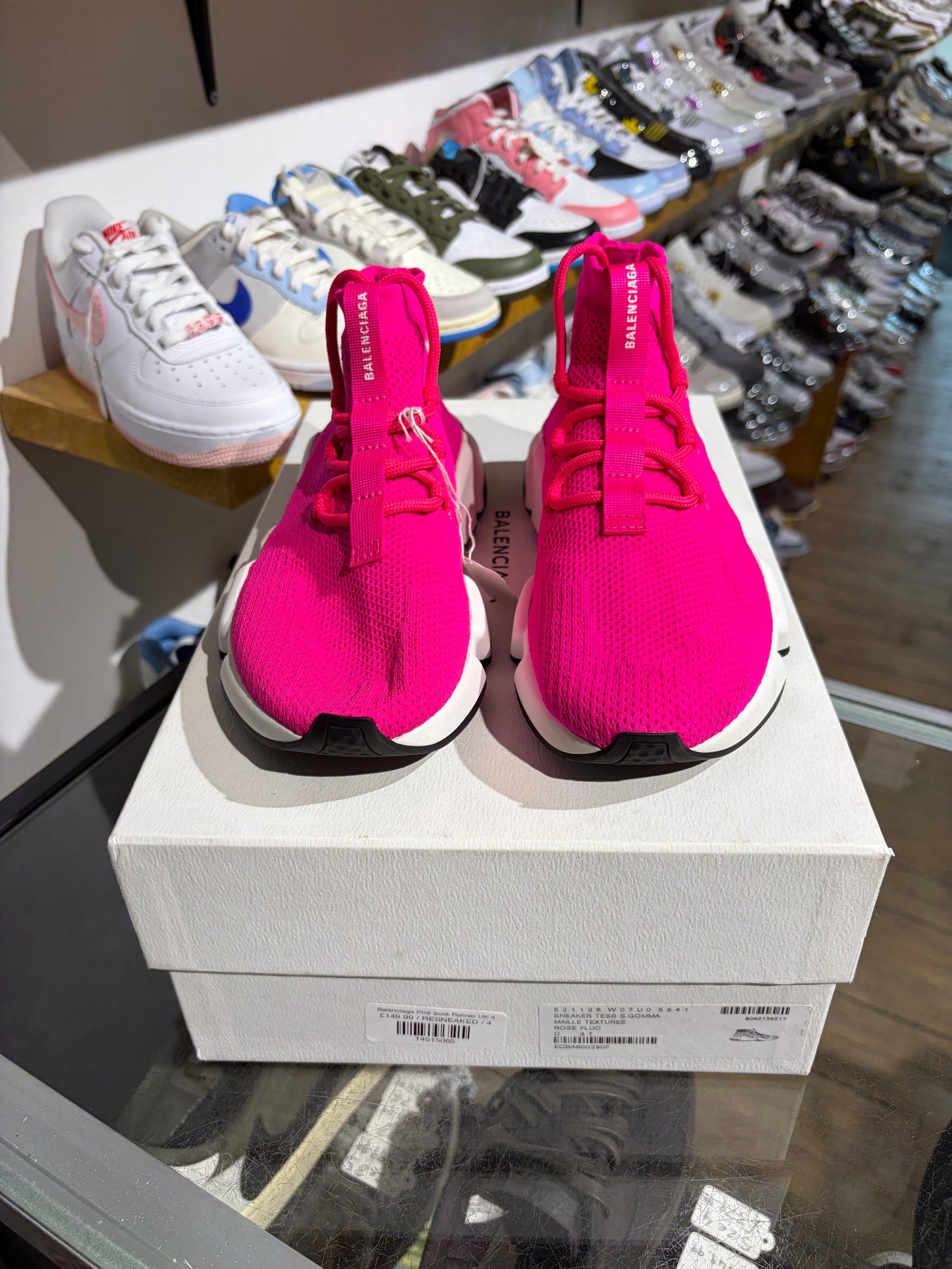 Balenciaga Pink Sock Runner UK 4