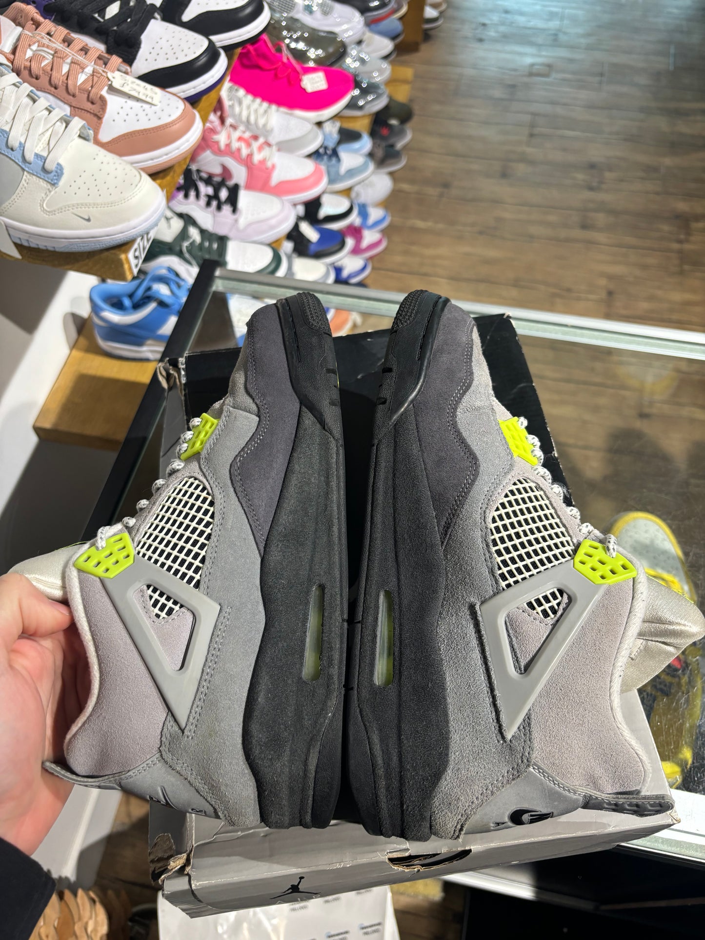 Nike Air Jordan 4 Neon UK 8