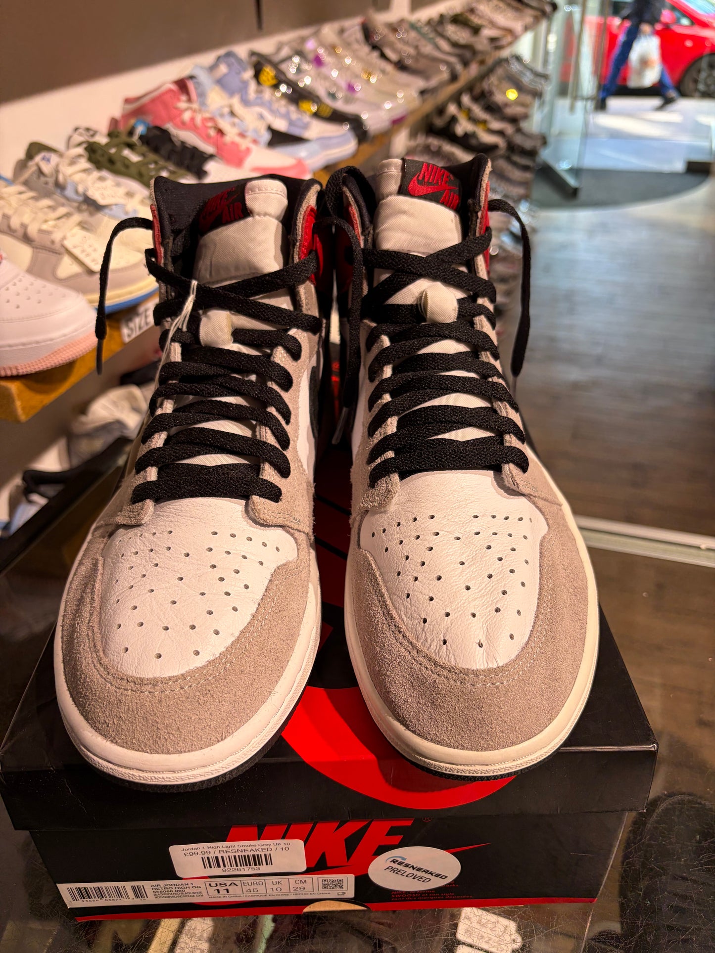 Jordan 1 High Light Smoke Grey UK 10