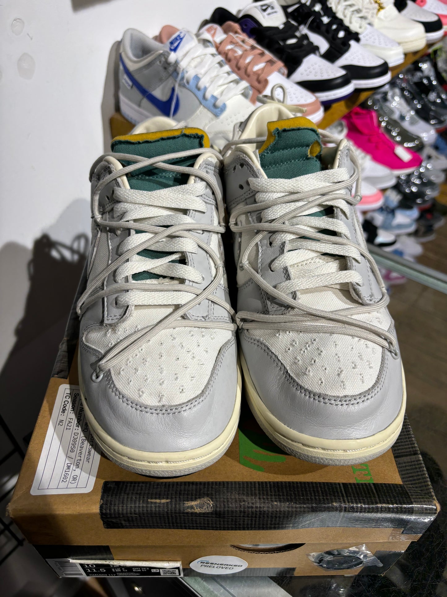 Off White Nike Lot 42 Dunk UK 9