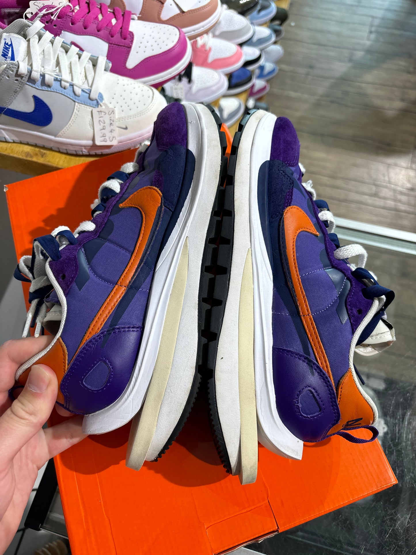 Nike Sacai Vaporwaffle Dark Iris UK 7.5