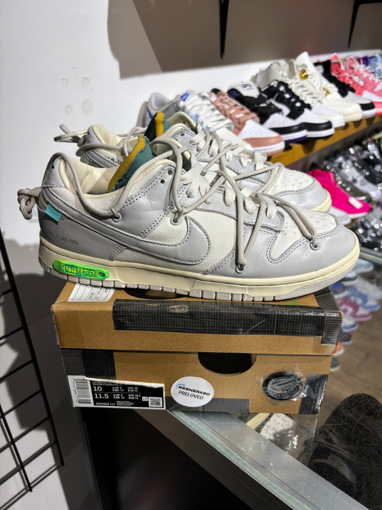 Off White Nike Lot 42 Dunk UK 9