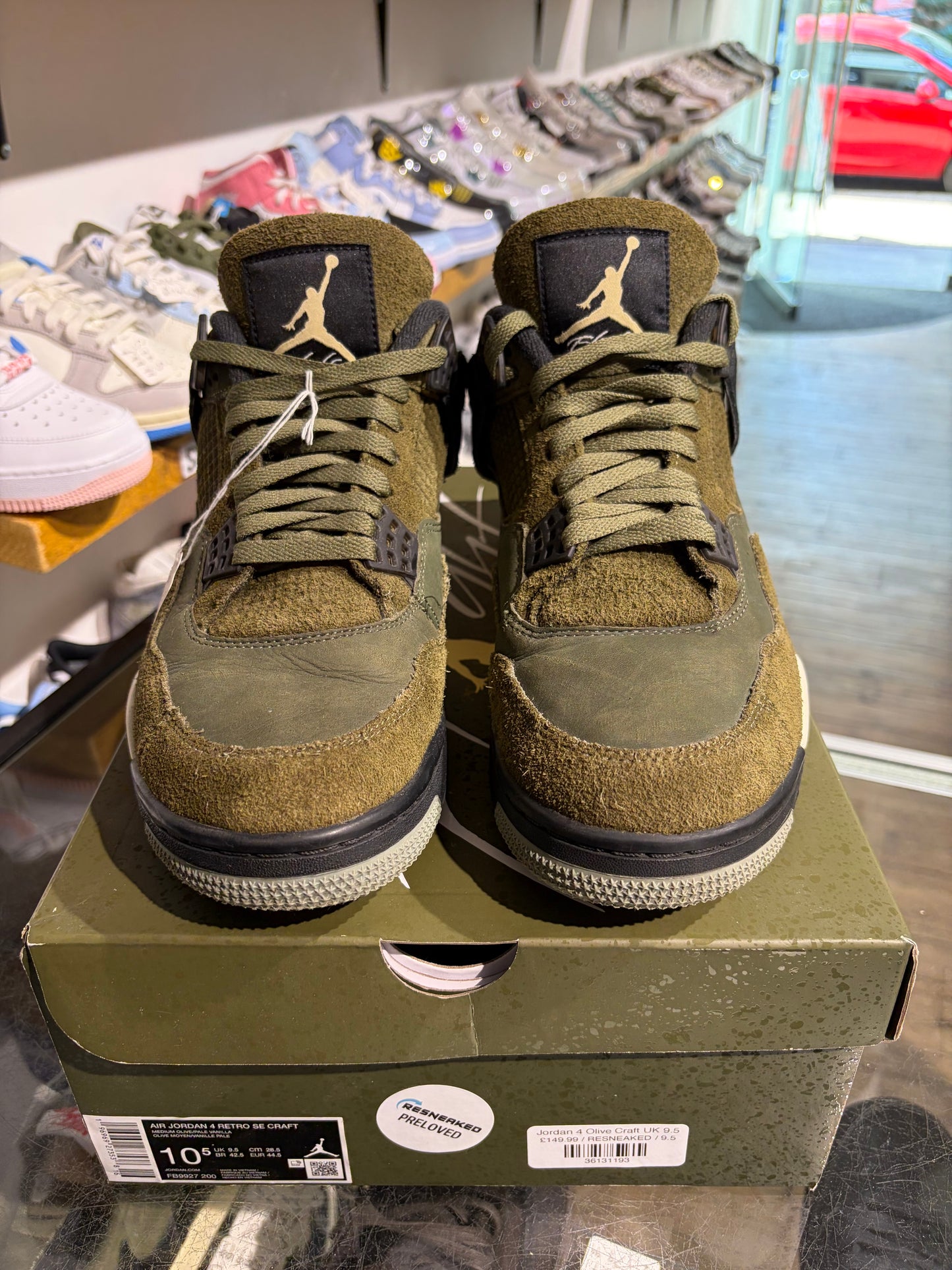Jordan 4 Olive Craft UK 9.5