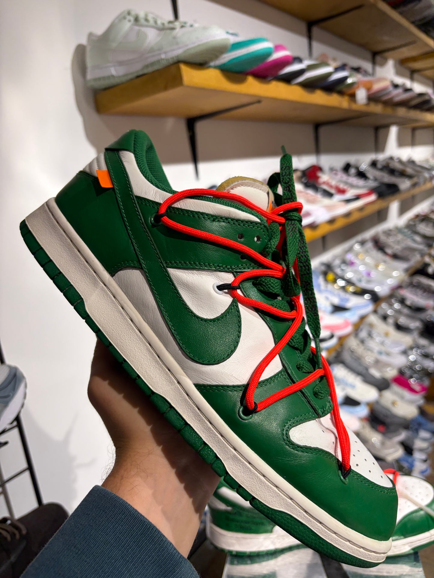 Nike Dunk Low x Off-White Pine Green UK 11
