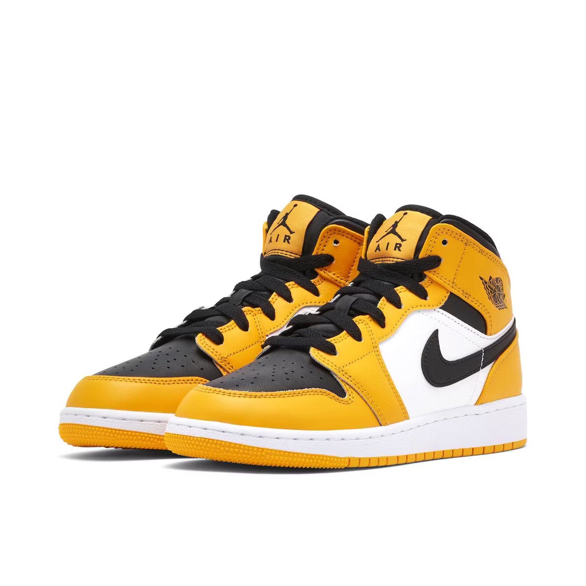 Air Jordan 1 Mid Reverse Yellow Toe Taxi (GS)