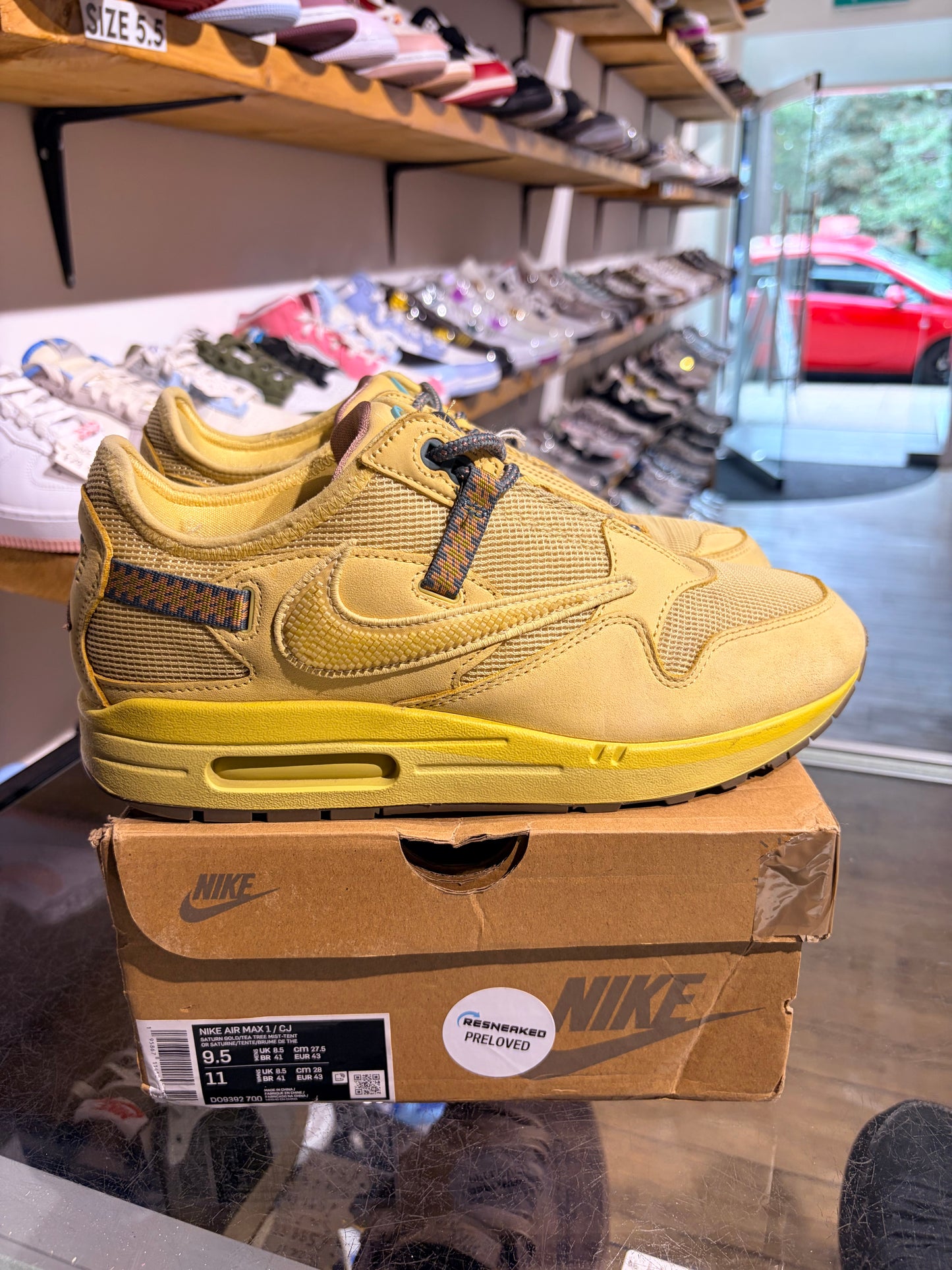 Nike Air Max 1 x Travis Scott Cactus Jack Saturn Gold UK 8.5