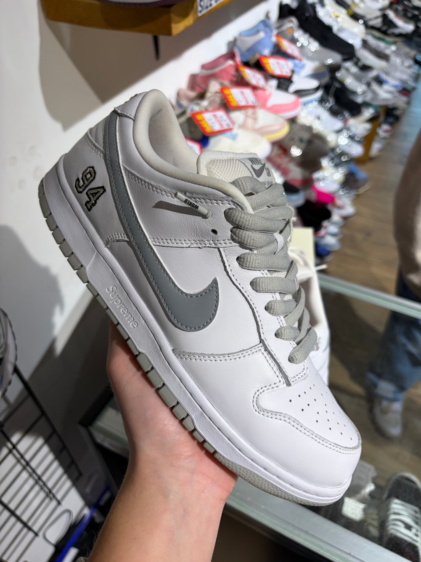 Supreme SB Dunk Low White 94 UK 9
