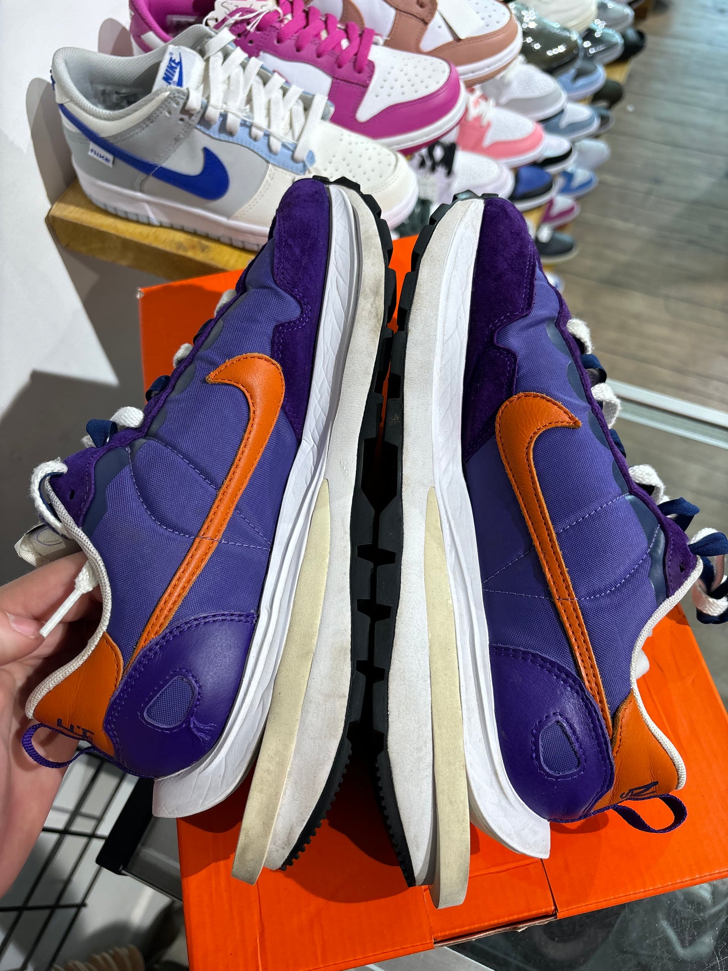 Nike Sacai Vaporwaffle Dark Iris UK 7.5