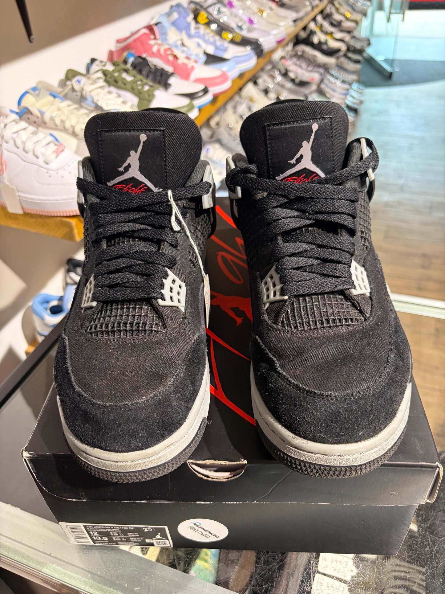 Air Jordan 4 Black Canvas UK 11
