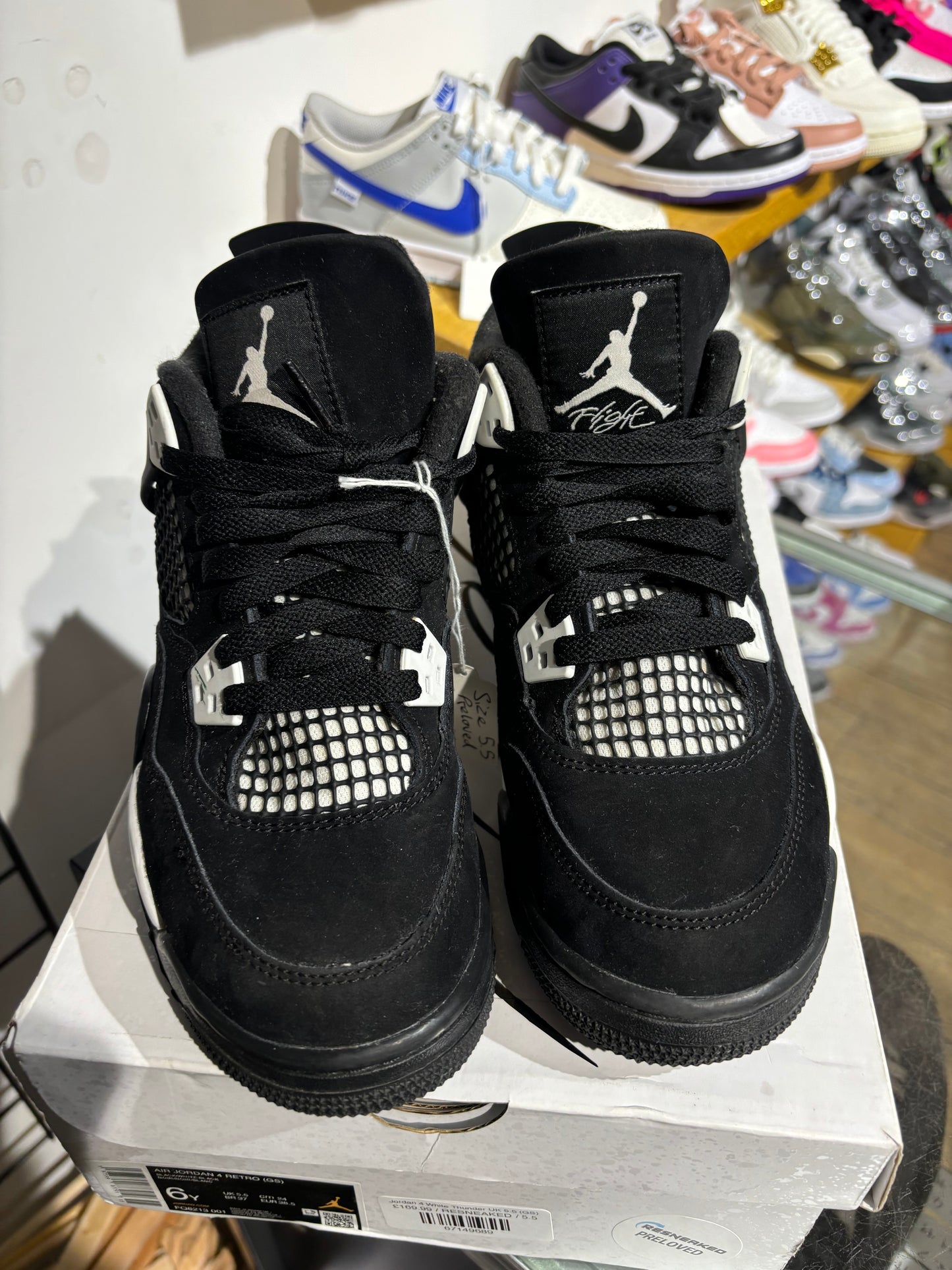 Jordan 4 White Thunder UK 5.5 (GS)