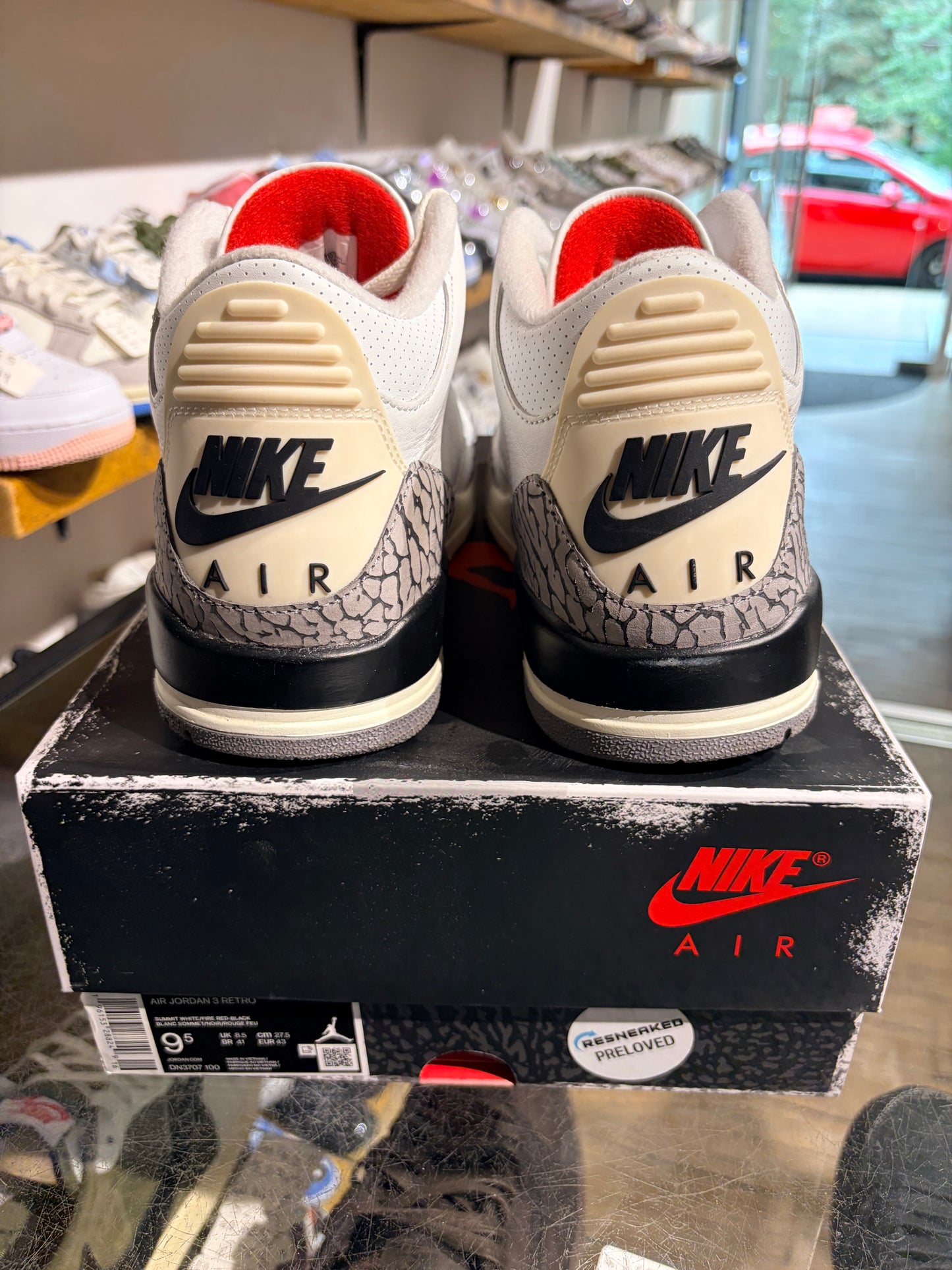 Air Jordan 3 Retro White Cement Reimagined UK 8.5