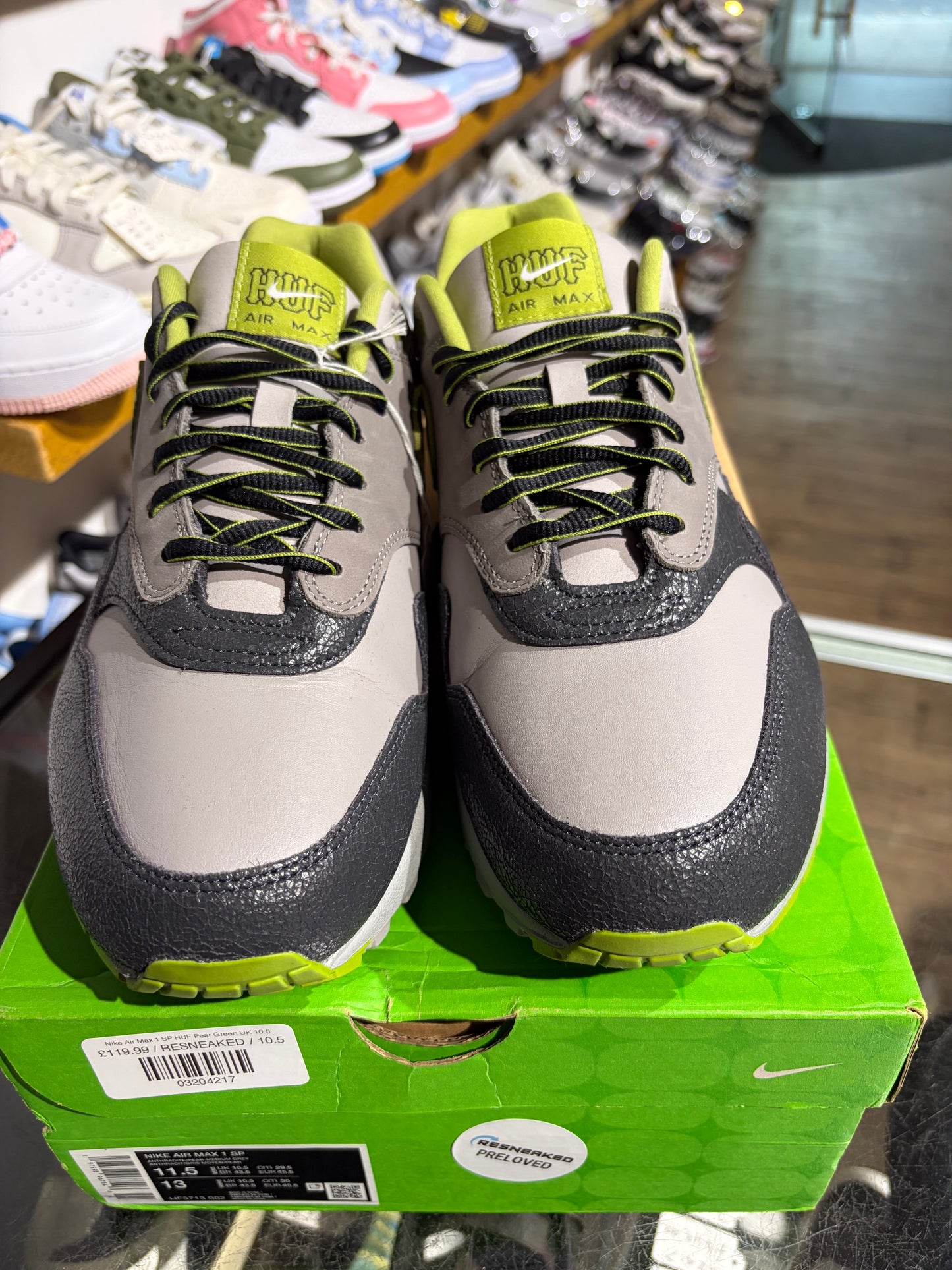 Nike Air Max 1 SP HUF Pear Green UK 10.5