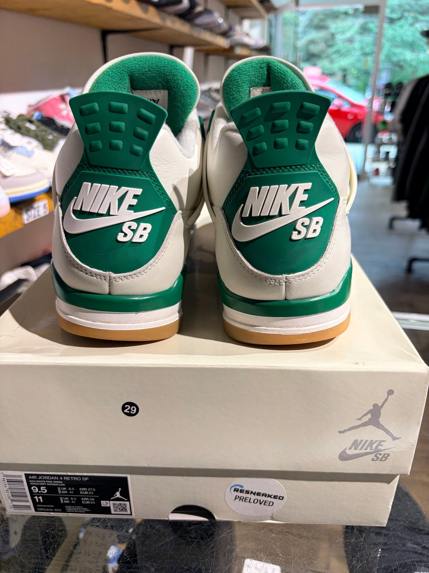 Air Jordan 4 SB Pine Green UK 8.5