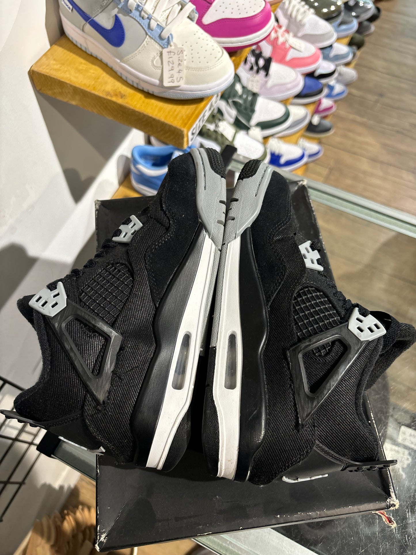 Jordan 4 Black Canvas UK 4 (GS)