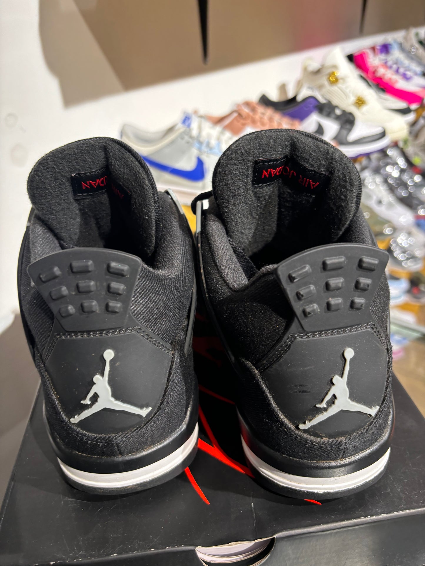 Air Jordan 4 Black Canvas UK 7.5