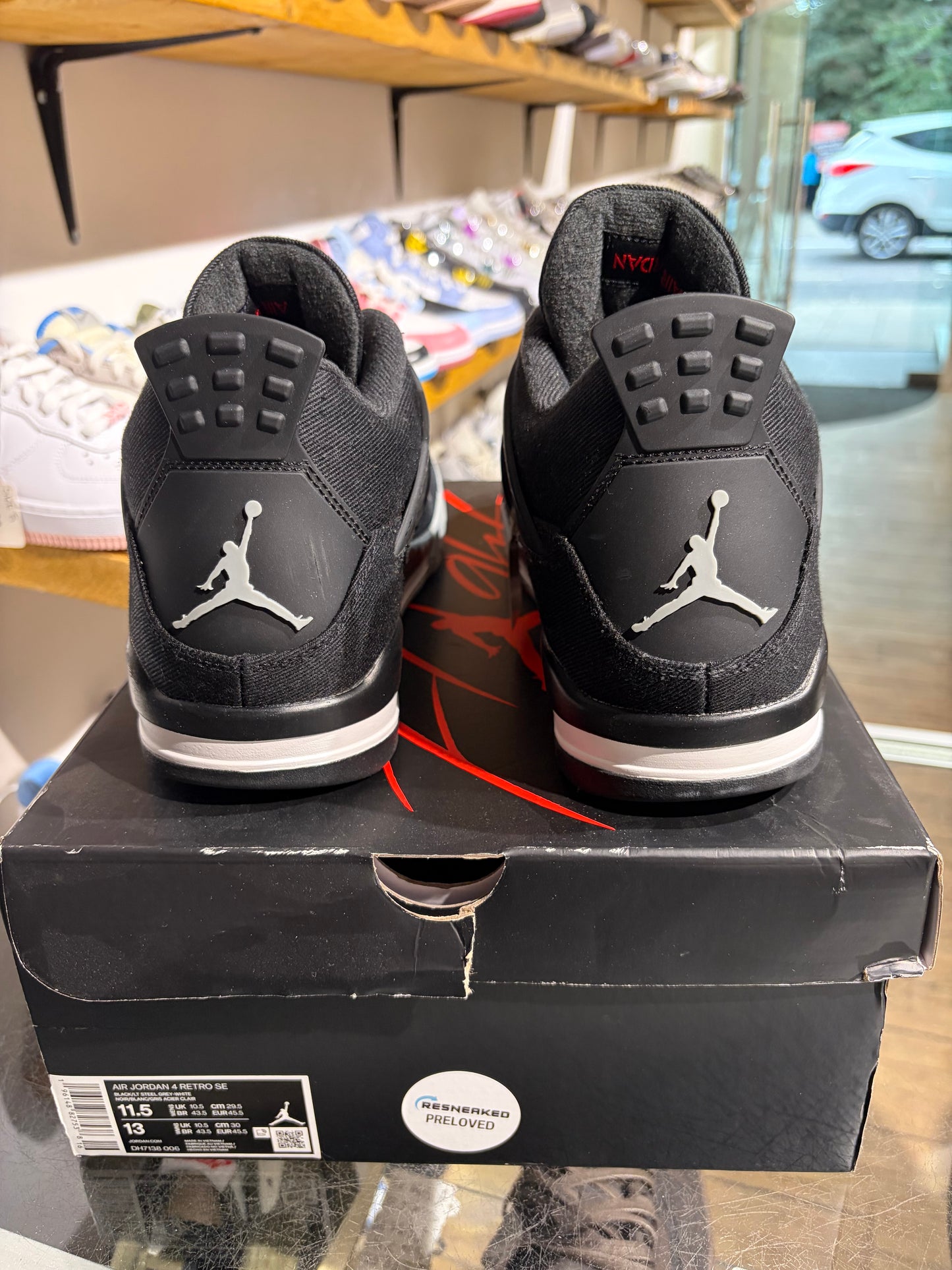 Jordan 4 Black Canvas UK 10.5