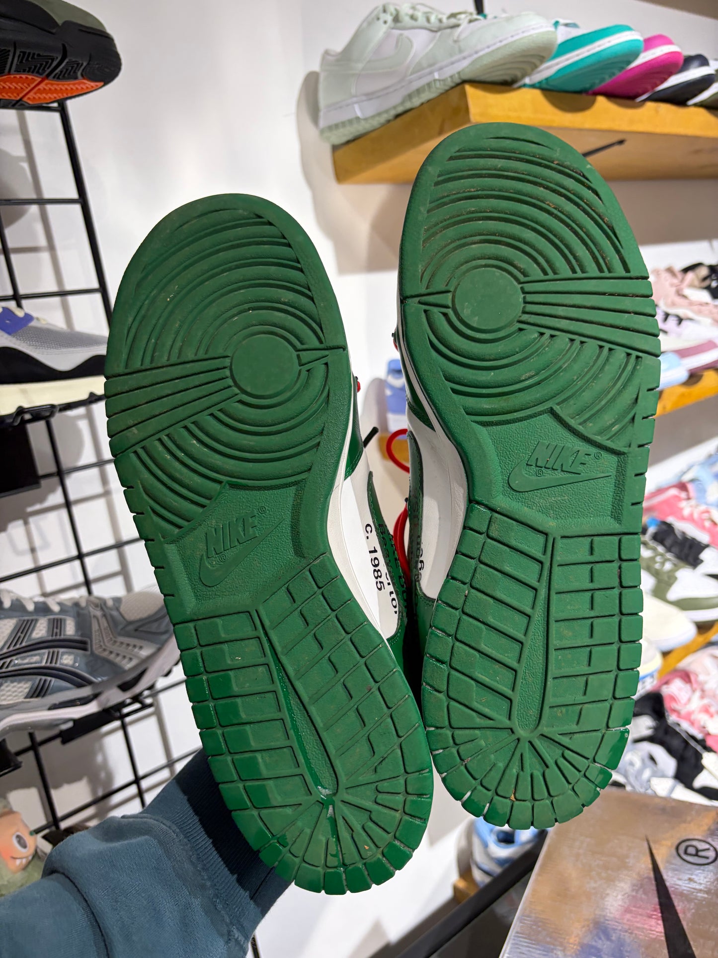 Nike Dunk Low x Off-White Pine Green UK 11