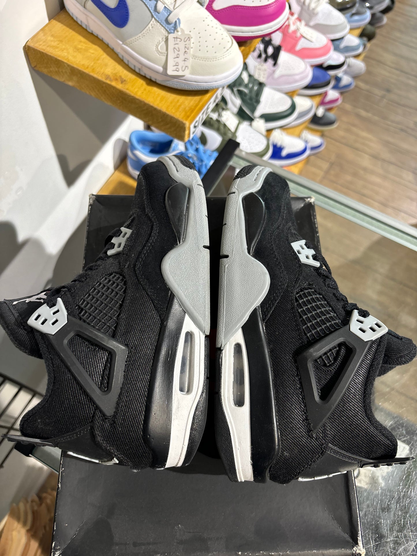 Jordan 4 Black Canvas UK 4 (GS)