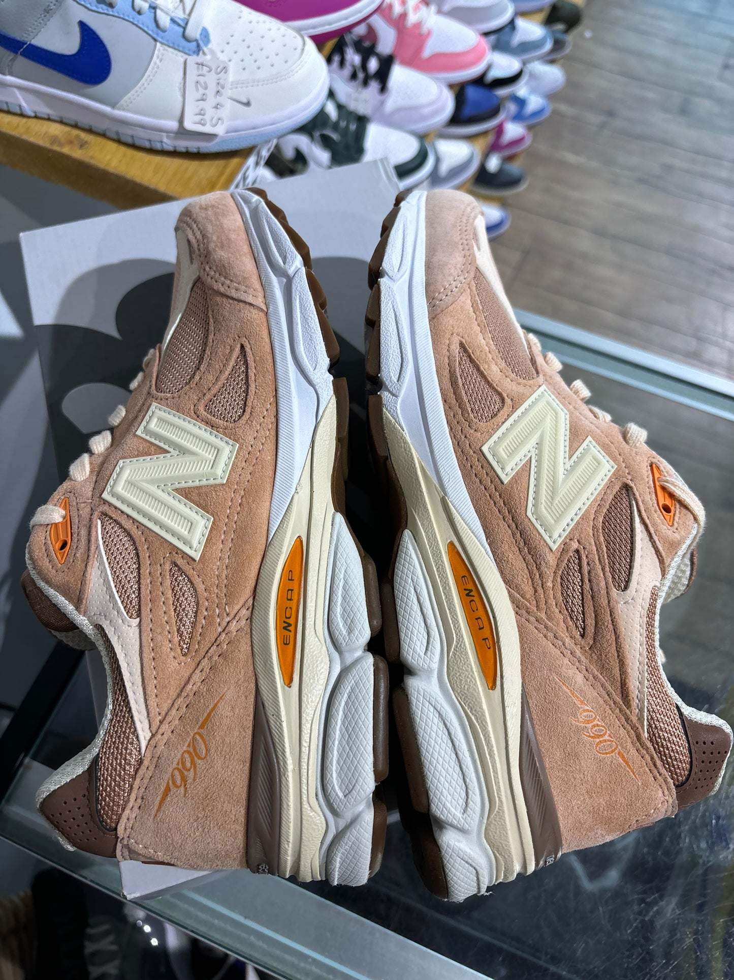 New Balance 990V3 Size Exclusive Orange Cream UK 7.5