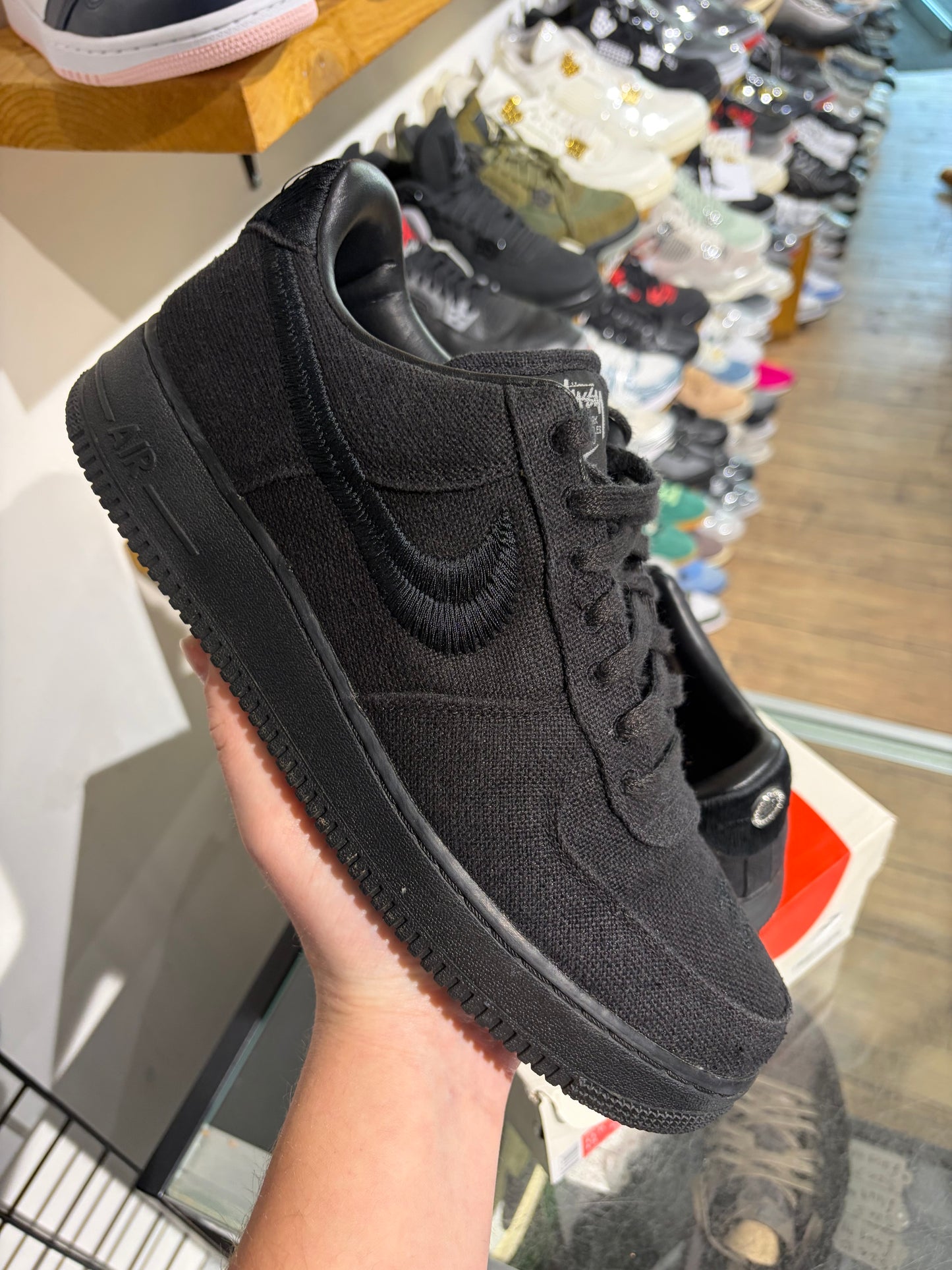 Nike Stussy AF1 Black UK 10.5