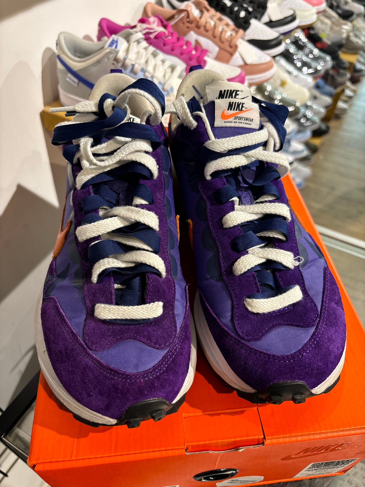 Nike Sacai Vaporwaffle Dark Iris UK 7.5