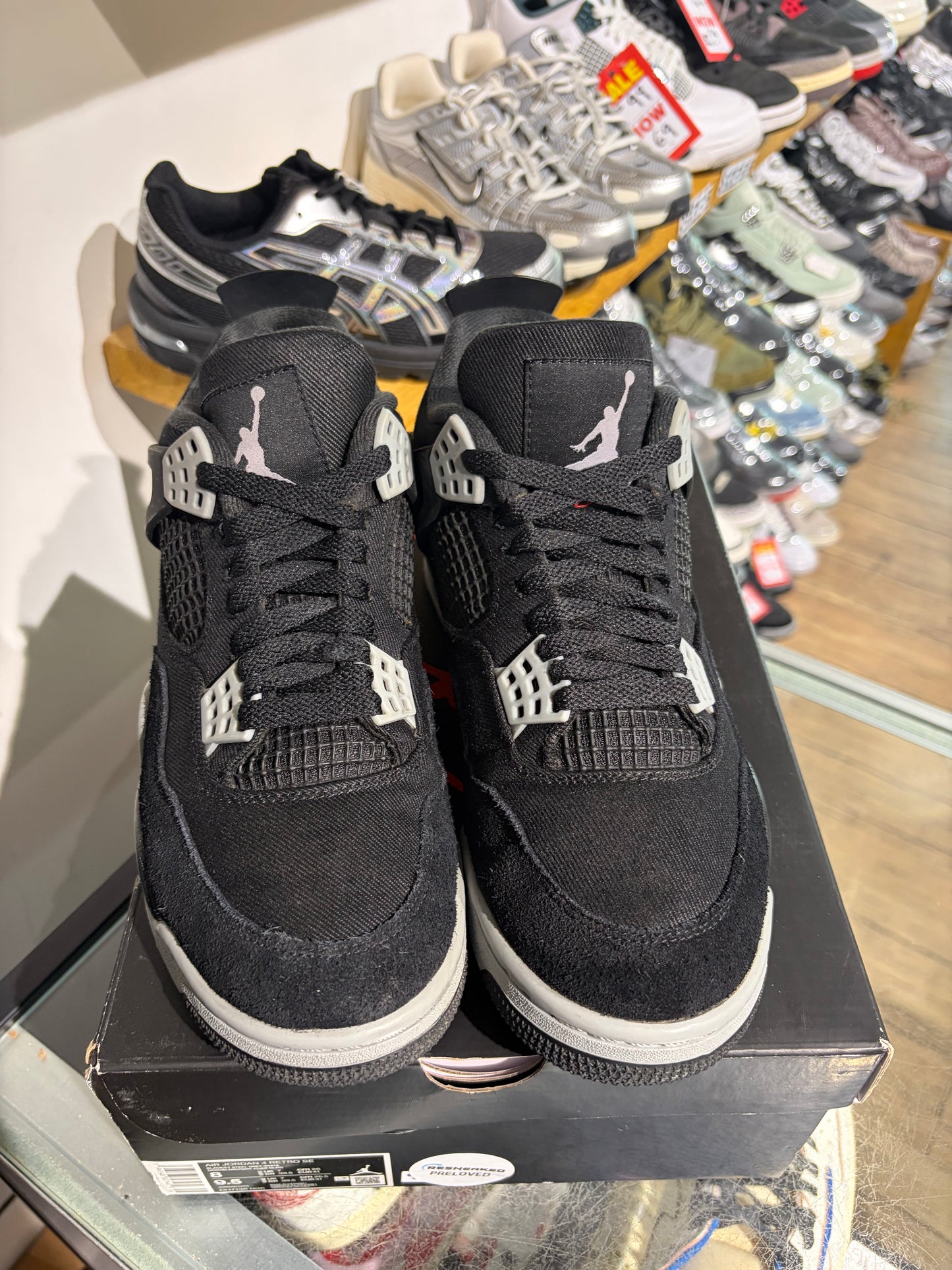 Jordan 4 Black Canvas UK 7 #224