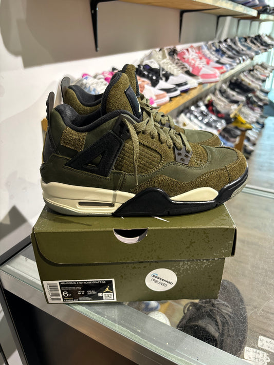 Jordan 4 Olive Craft UK 5.5 (GS)