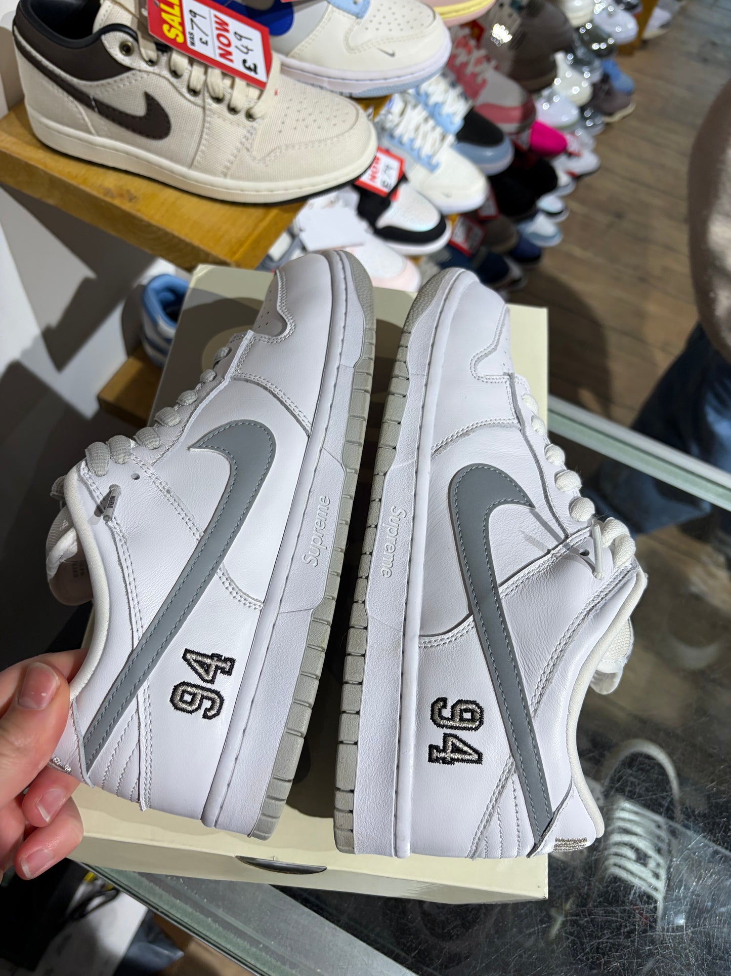 Supreme SB Dunk Low White 94 UK 9