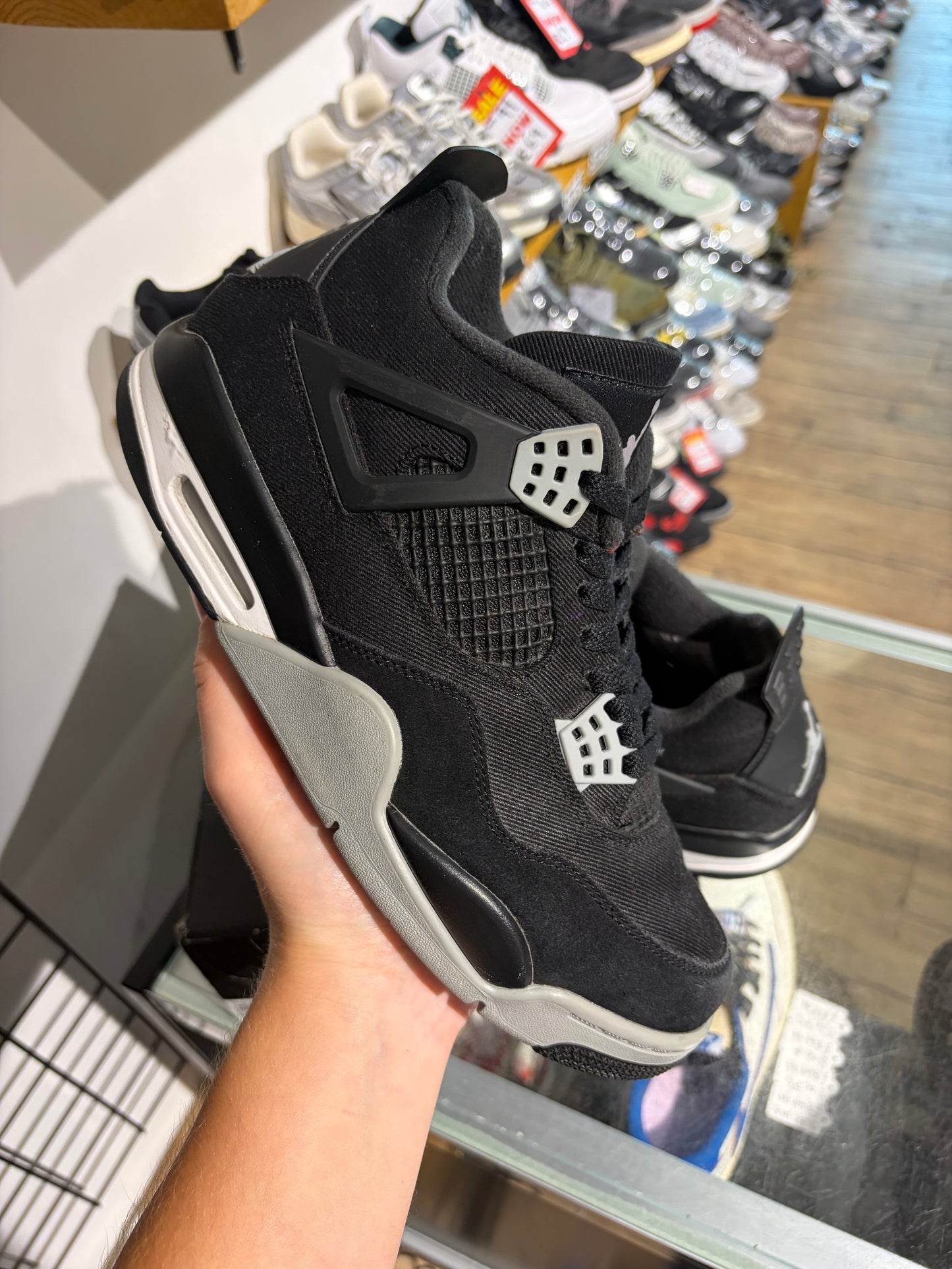 Jordan 4 Black Canvas UK 8.5 #225