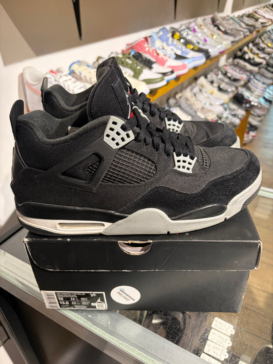 Air Jordan 4 Black Canvas UK 11
